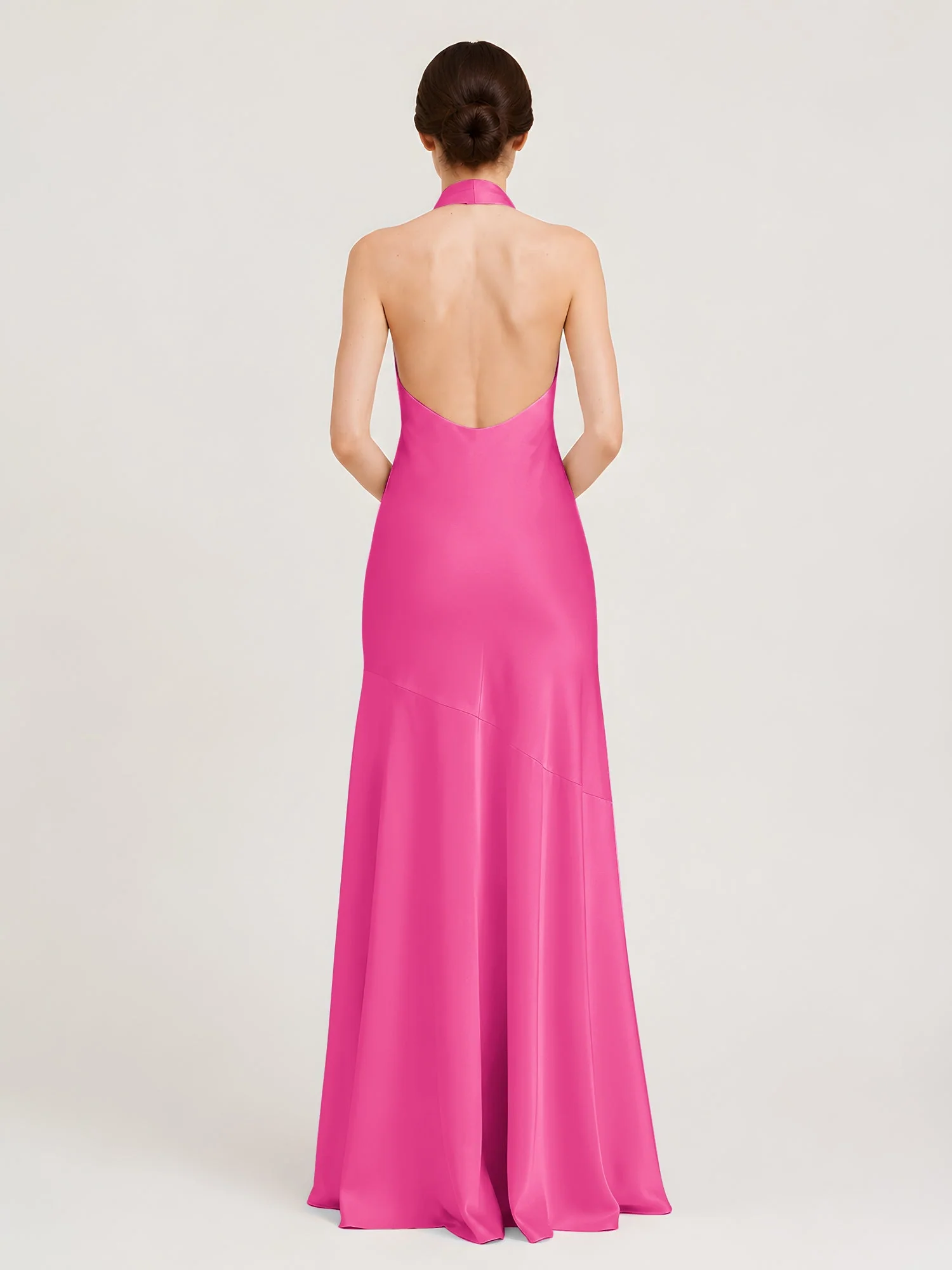 Bodenlanges Neckholder Kleid mit Ausgestelltem Meerjungfrau Saum Azalee - Image 2