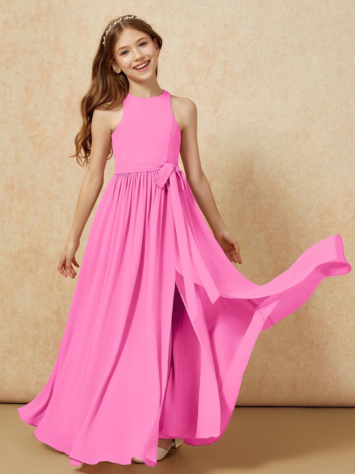 Einfach Ärmellos Chiffon Junge Brautjungfernkleider Azalee - Image 10