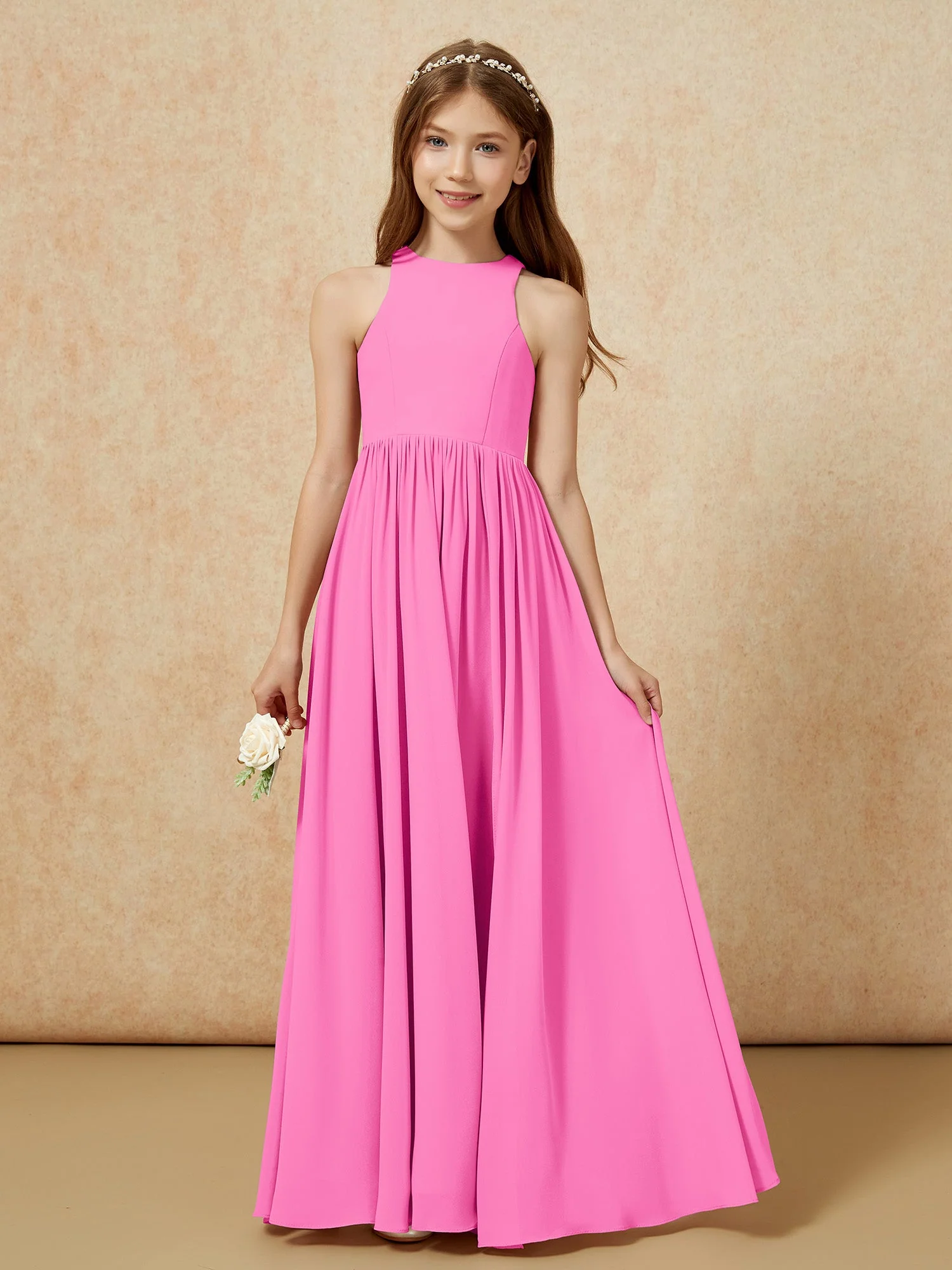 Einfach Ärmellos Chiffon Junge Brautjungfernkleider Azalee - Image 4