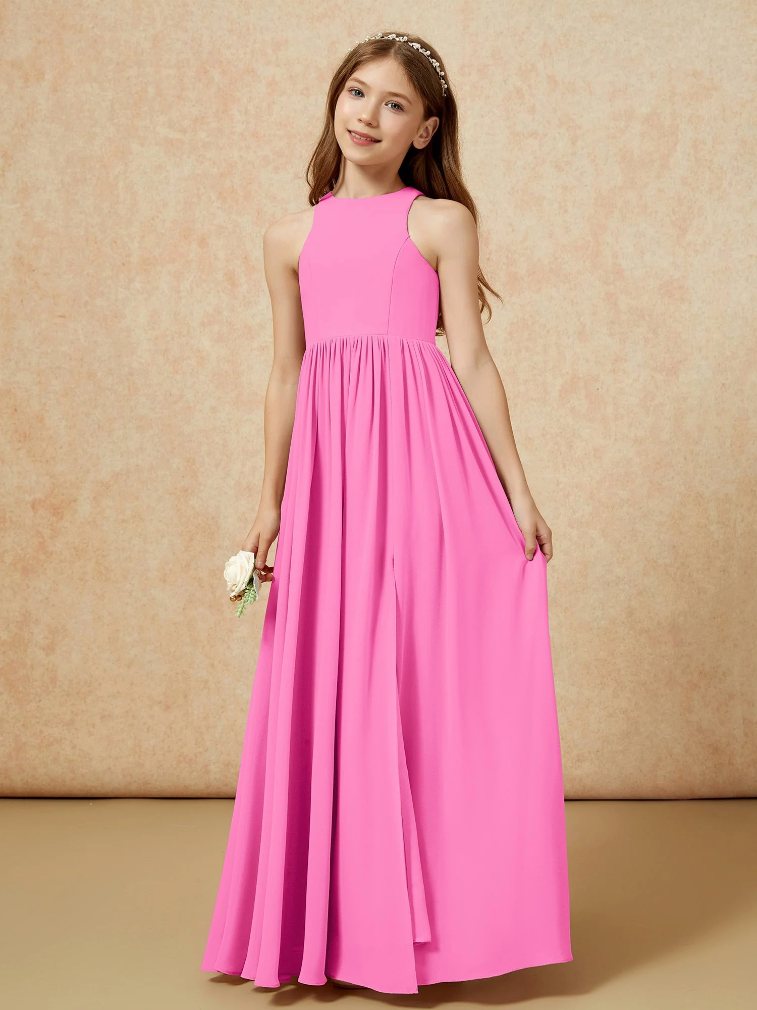 Einfach Ärmellos Chiffon Junge Brautjungfernkleider Azalee - Image 6