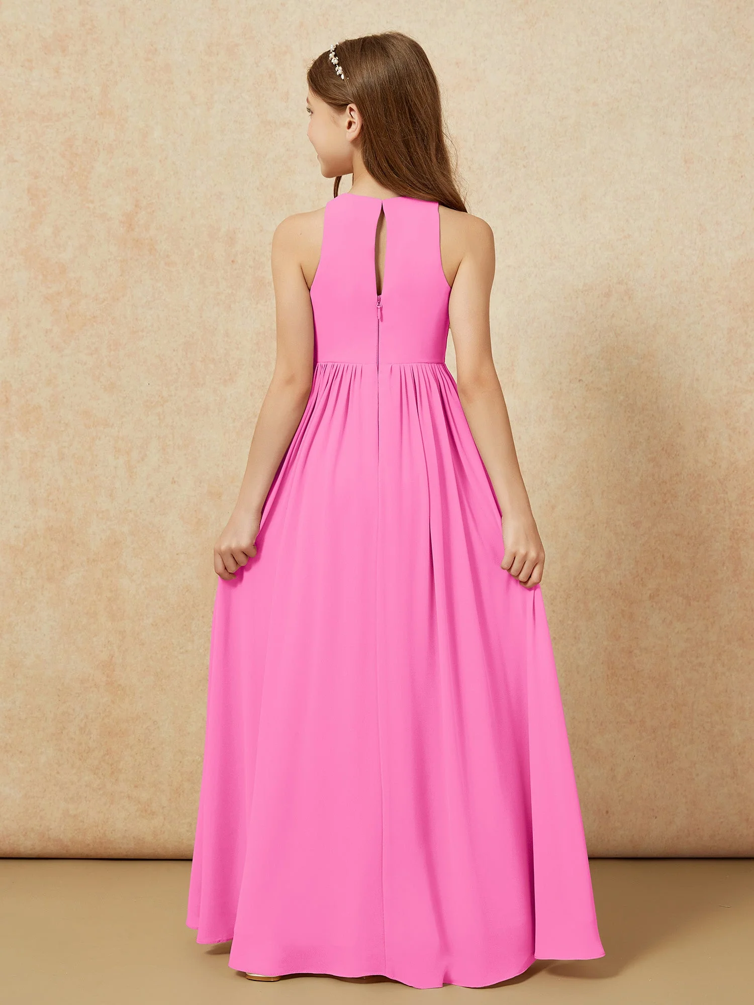 Einfach Ärmellos Chiffon Junge Brautjungfernkleider Azalee - Image 7