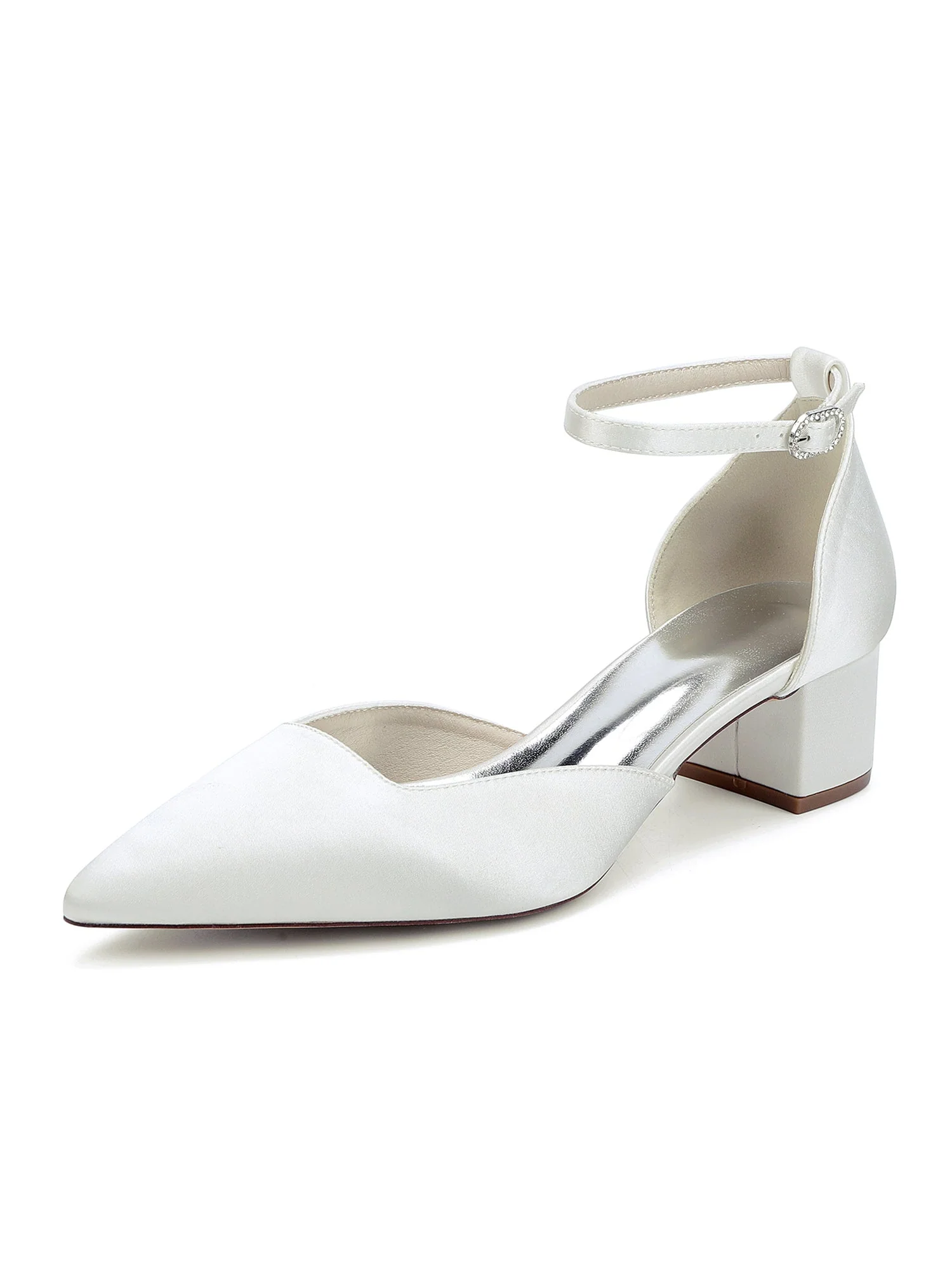 Einfache Chunky Absatz Spitzenschuh Hochzeitsschuhe - Image 10