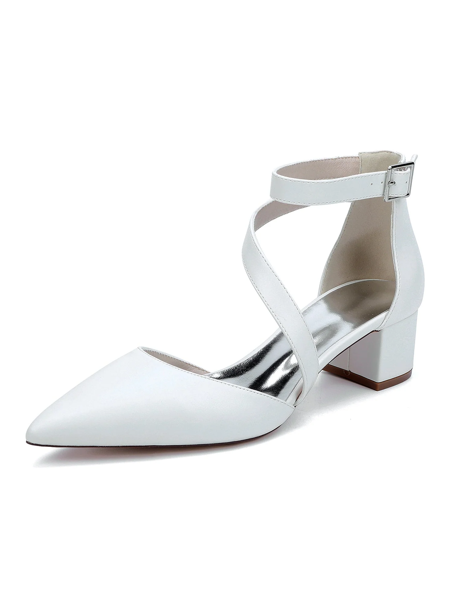 Einfache Kunstleder Spitzenschuh Hochzeitsschuhe - Image 2
