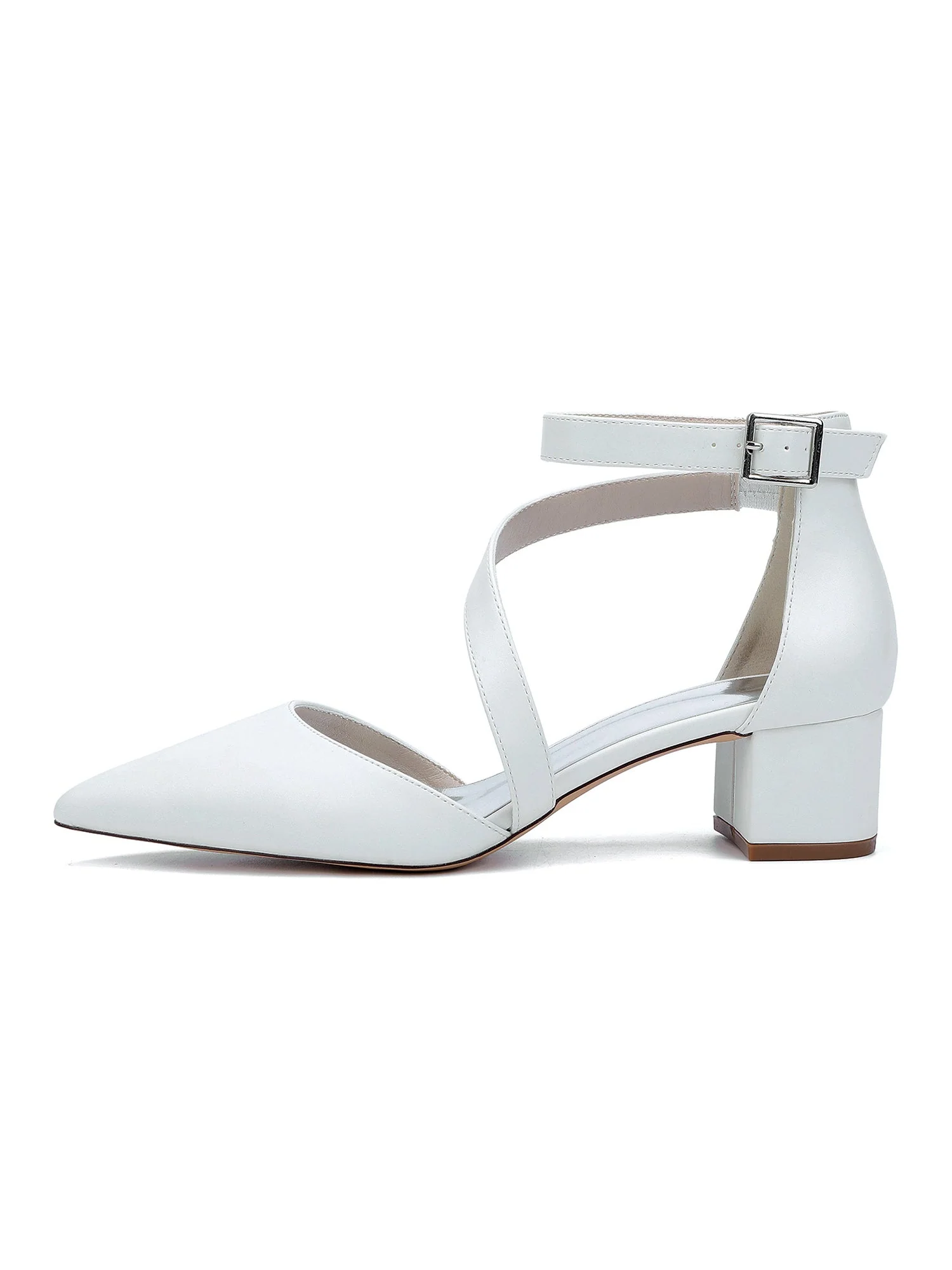 Einfache Kunstleder Spitzenschuh Hochzeitsschuhe - Image 5