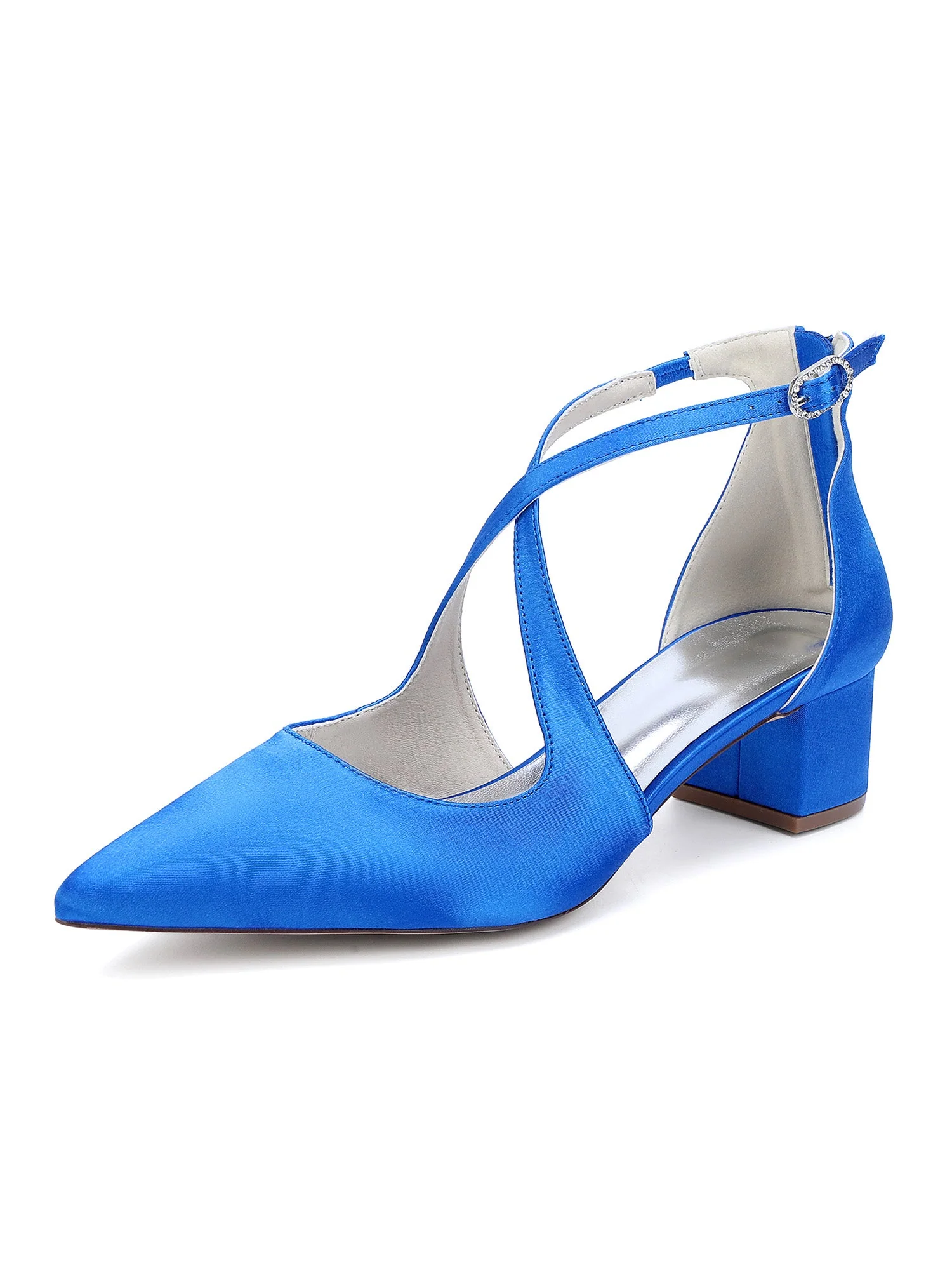Einfache Satin Spitzenschuh Kitten Heel Schuhe - Image 11