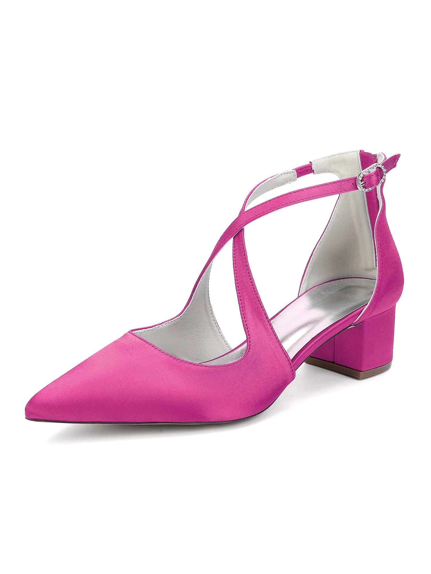 Einfache Satin Spitzenschuh Kitten Heel Schuhe - Image 12