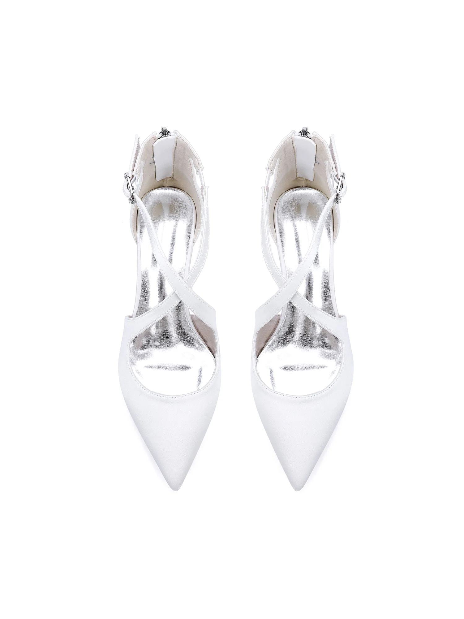 Einfache Satin Spitzenschuh Kitten Heel Schuhe - Image 4