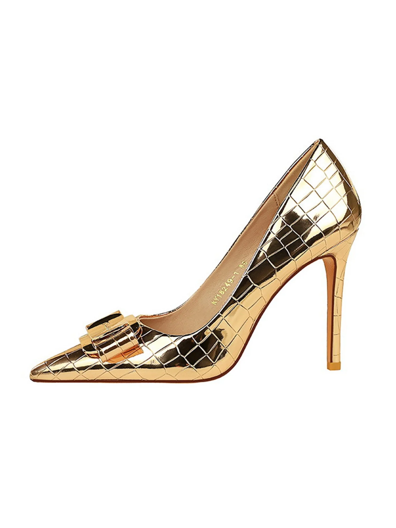 Einfache Slip-On-Schuhe aus Kunstleder mit hohem Absatz und spitzer Spitze - Image 12