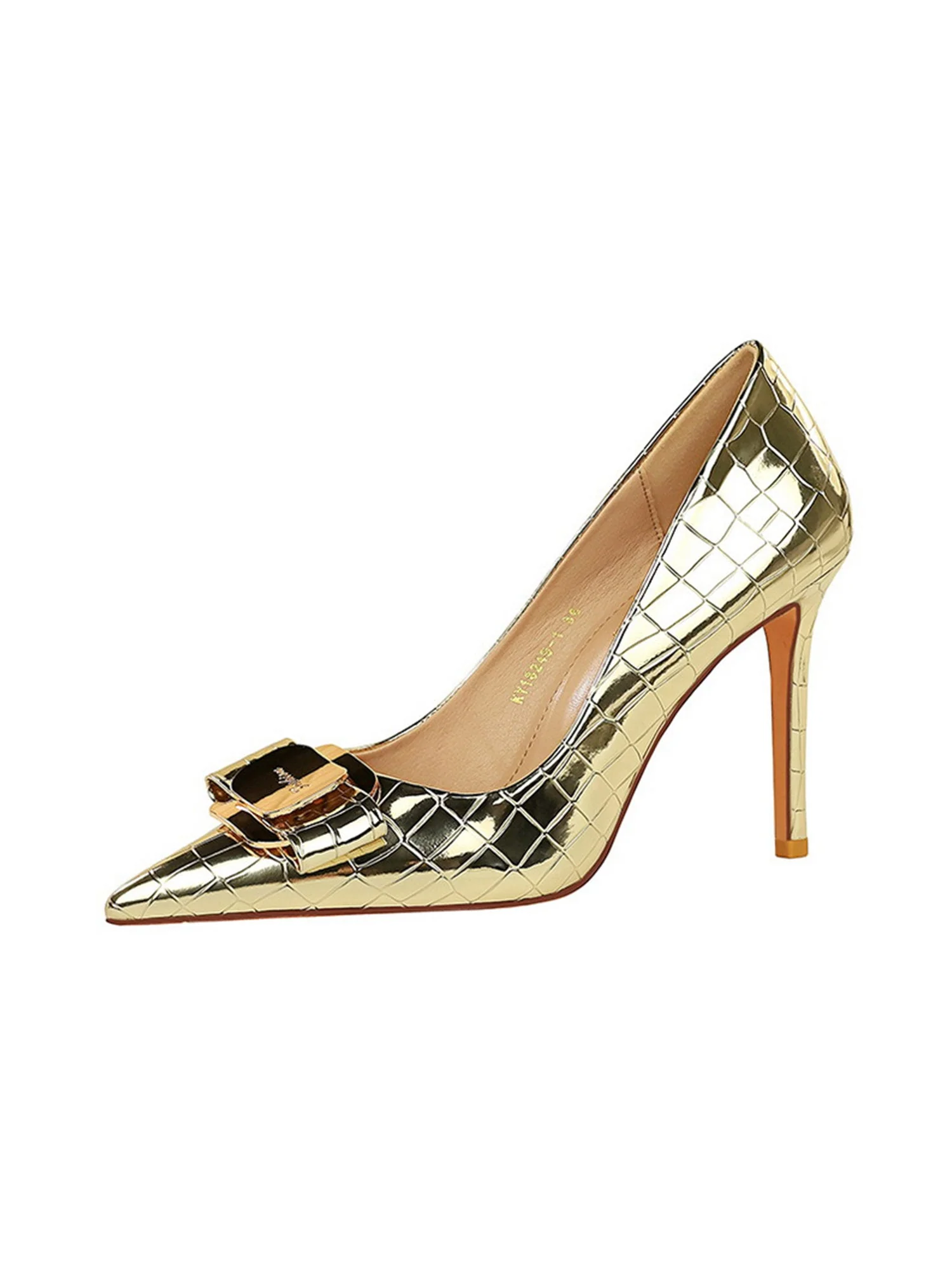 Einfache Slip-On-Schuhe aus Kunstleder mit hohem Absatz und spitzer Spitze - Image 7