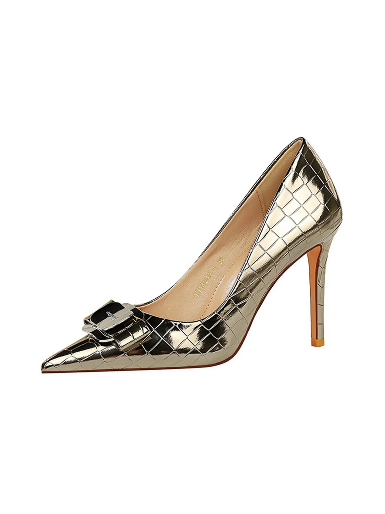 Einfache Slip-On-Schuhe aus Kunstleder mit hohem Absatz und spitzer Spitze - Image 9