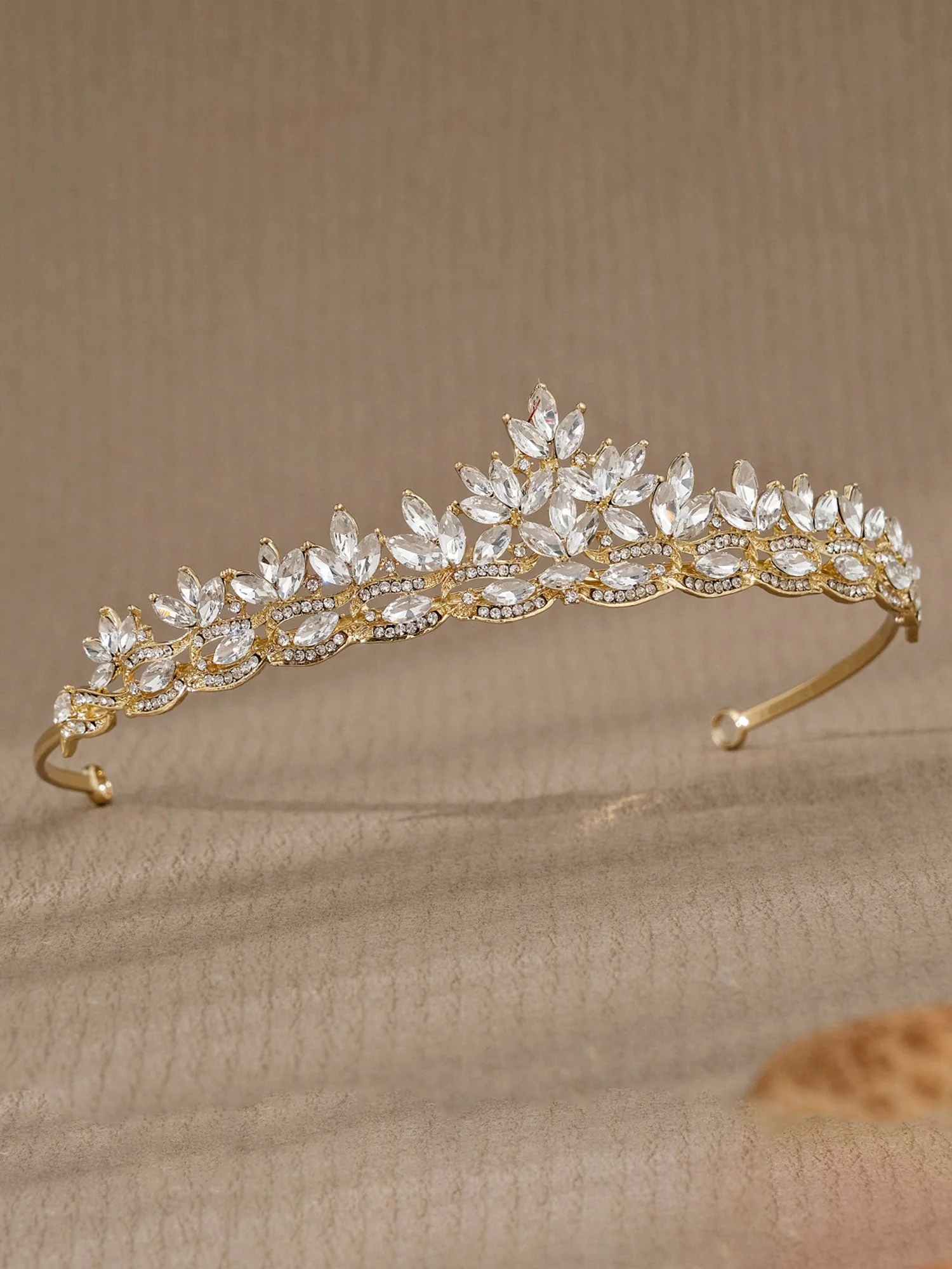 Einfacher Brautkleid Haarschmuck Alloy Kristall Krone - Image 9