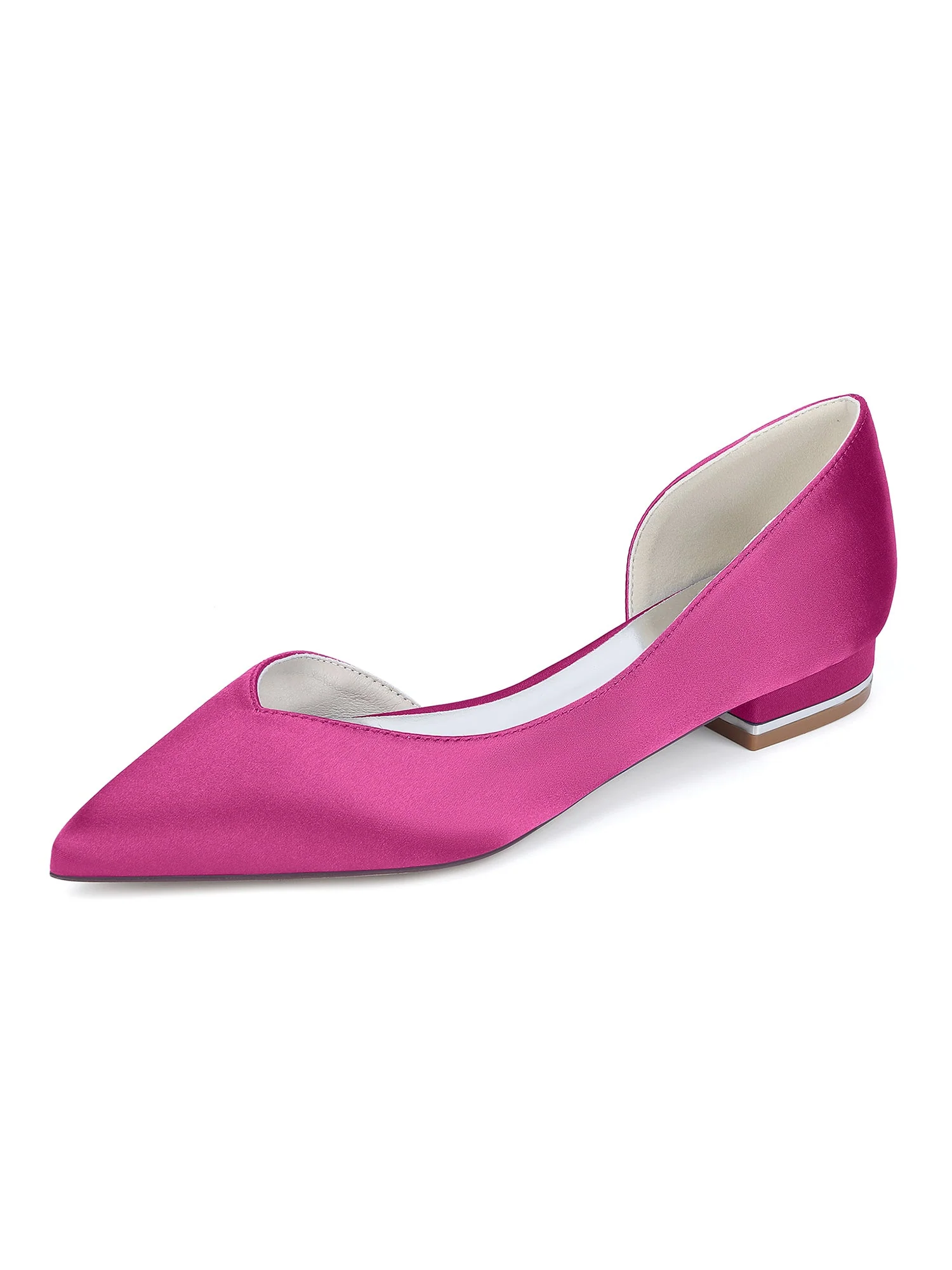 Elegante Schuhe aus Kunstseide mit spitzer Kappe und niedrigem Blockabsatz - Image 10
