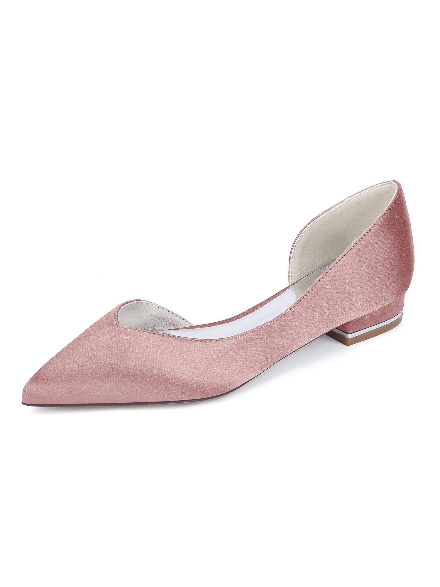 Elegante Schuhe aus Kunstseide mit spitzer Kappe und niedrigem Blockabsatz - Image 11