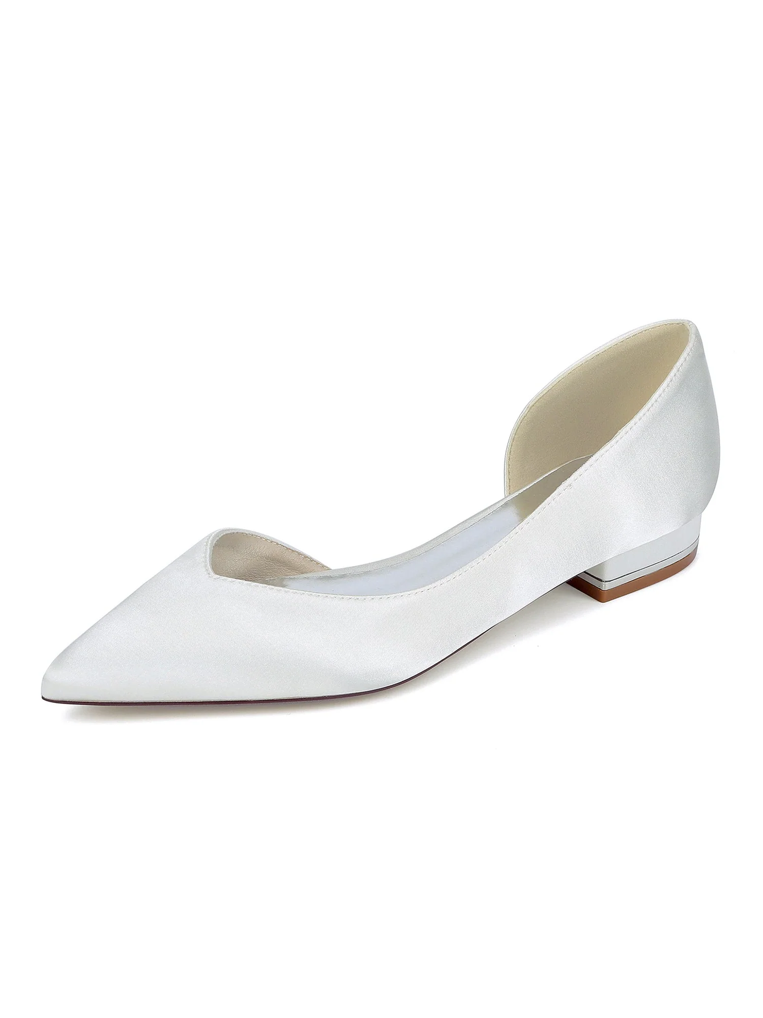 Elegante Schuhe aus Kunstseide mit spitzer Kappe und niedrigem Blockabsatz - Image 14