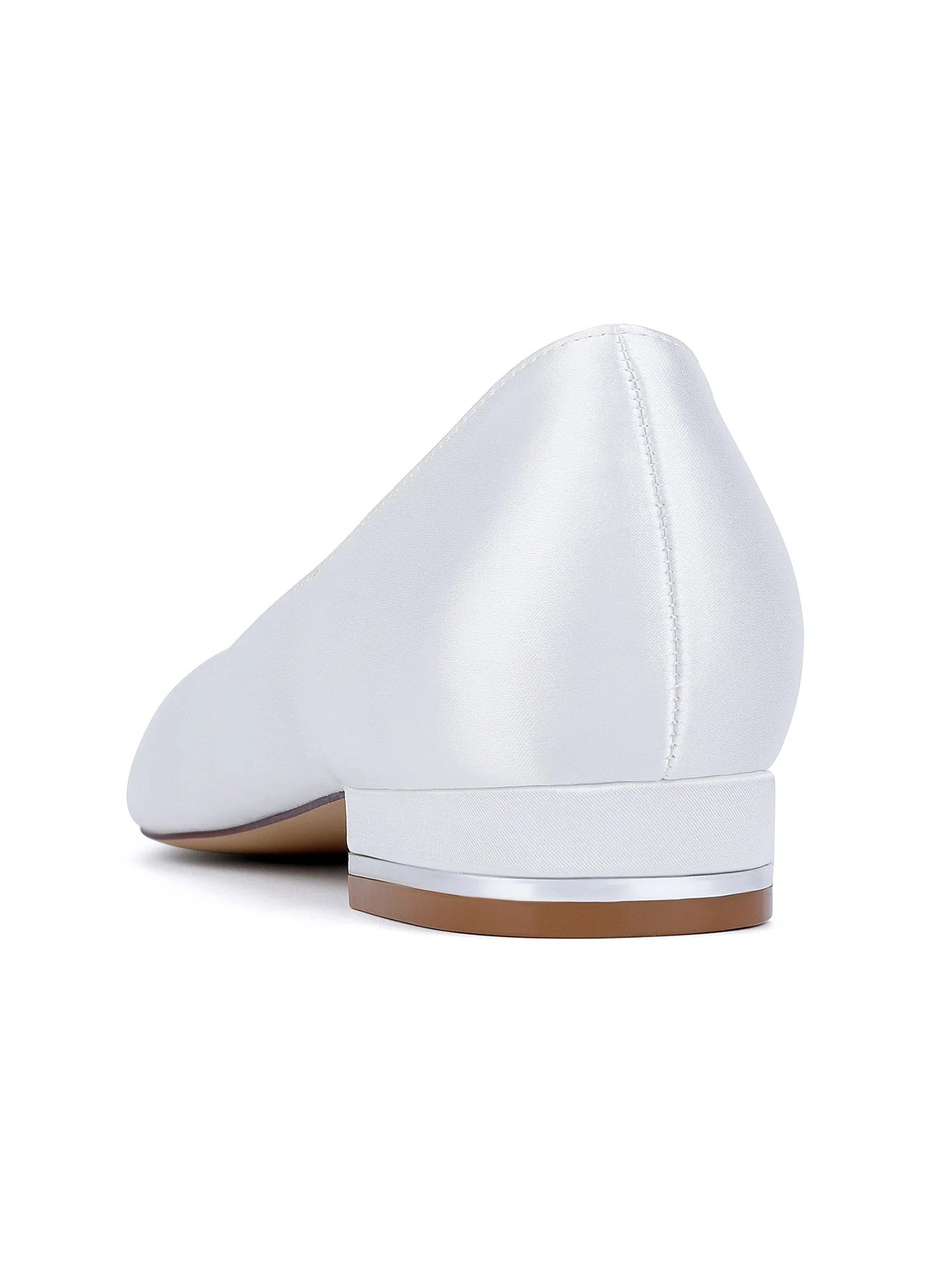 Elegante Schuhe aus Kunstseide mit spitzer Kappe und niedrigem Blockabsatz - Image 4