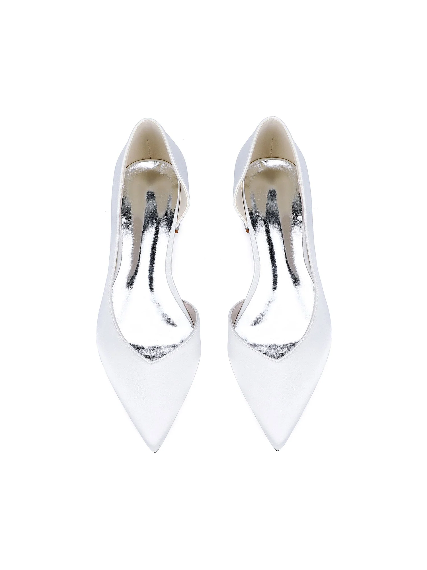 Elegante Schuhe aus Kunstseide mit spitzer Kappe und niedrigem Blockabsatz - Image 5