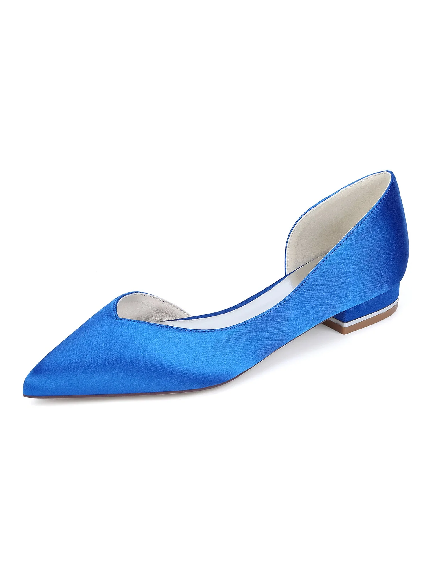 Elegante Schuhe aus Kunstseide mit spitzer Kappe und niedrigem Blockabsatz - Image 7