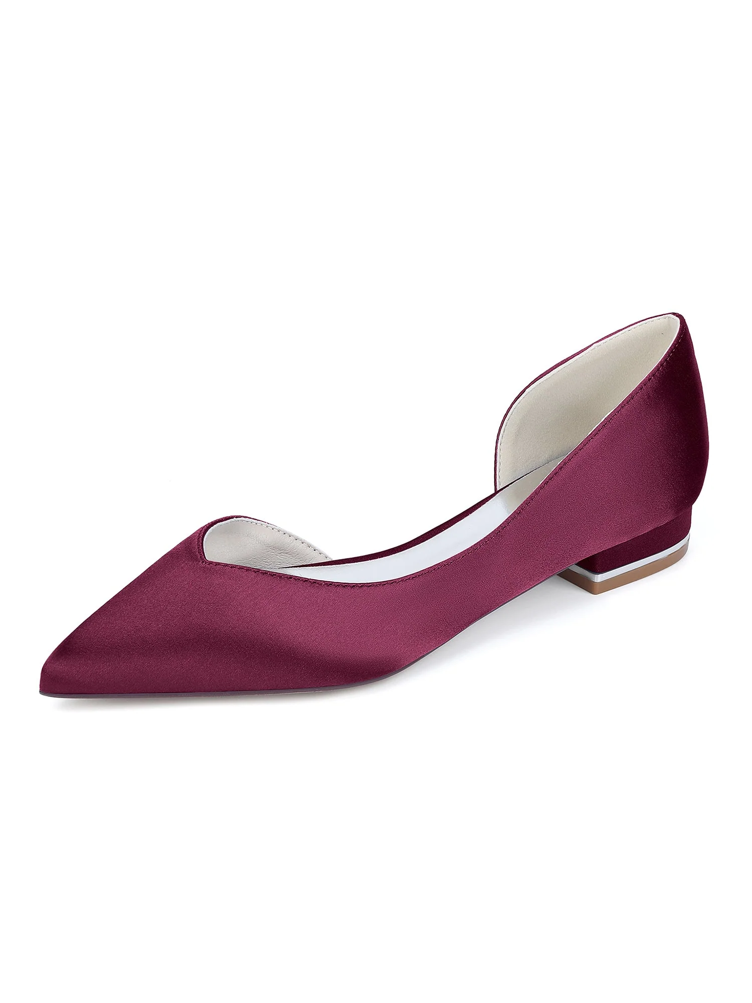 Elegante Schuhe aus Kunstseide mit spitzer Kappe und niedrigem Blockabsatz - Image 9