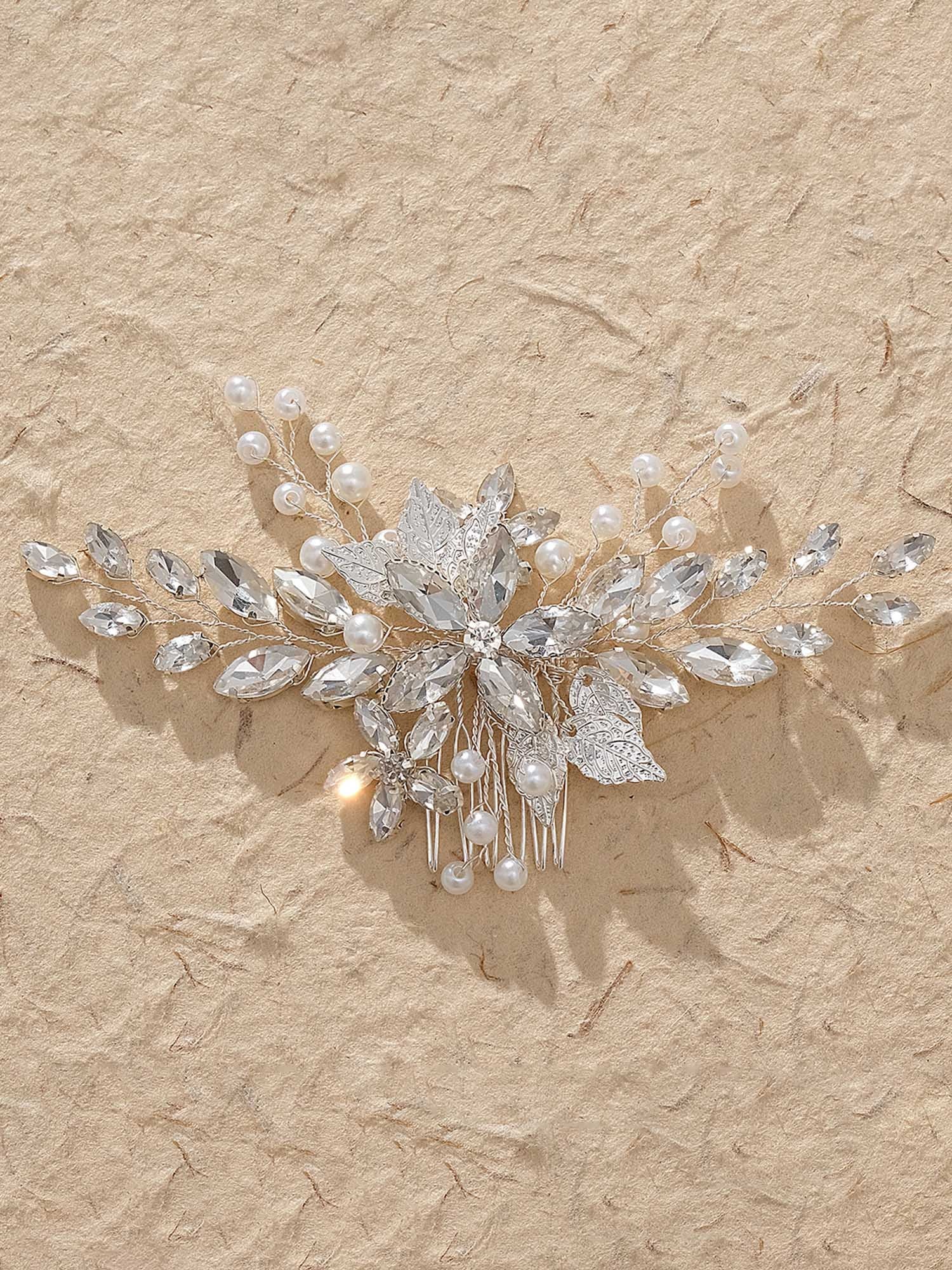 Handgefertigter Perlen Diamant Haarkamm Schmuck - Image 8