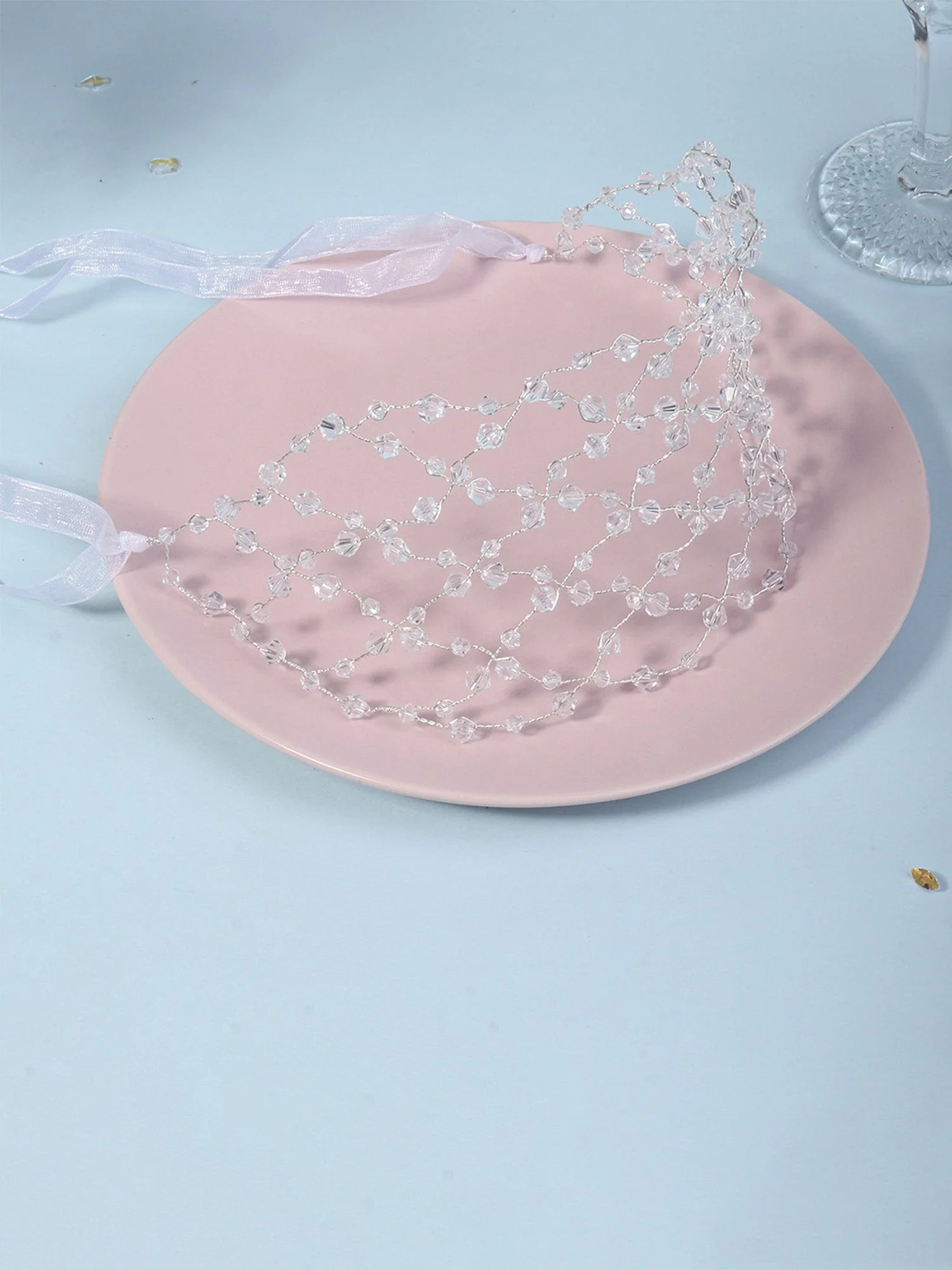 Handgefertigtes Perlen-Stirnband mit Mesh - Image 5