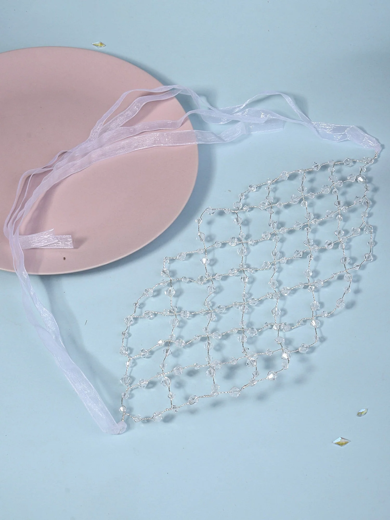 Handgefertigtes Perlen-Stirnband mit Mesh - Image 8
