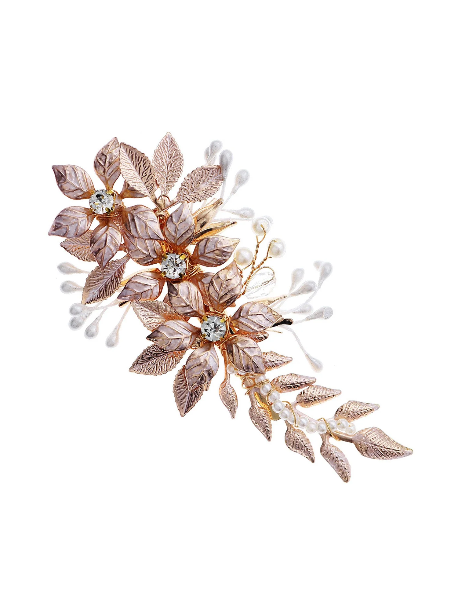 Handgemalte Dünne Blumenblatt Metall Haarnadel - Image 6