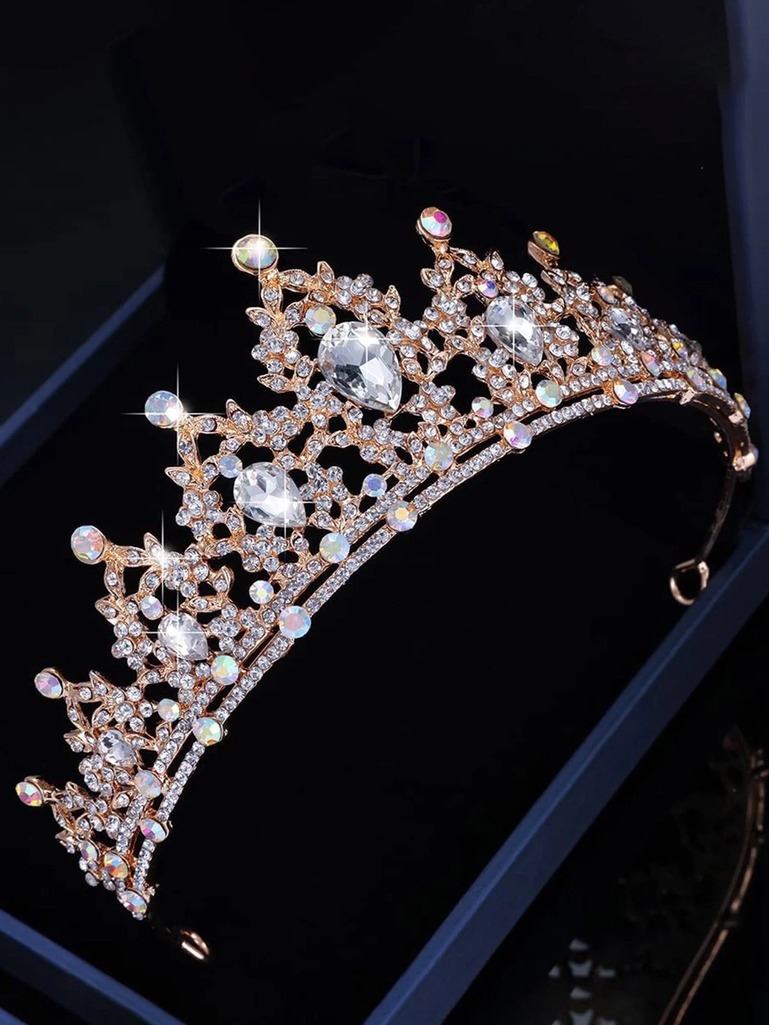 Helle Kristall-Tiara Hochzeitskrone - Image 3