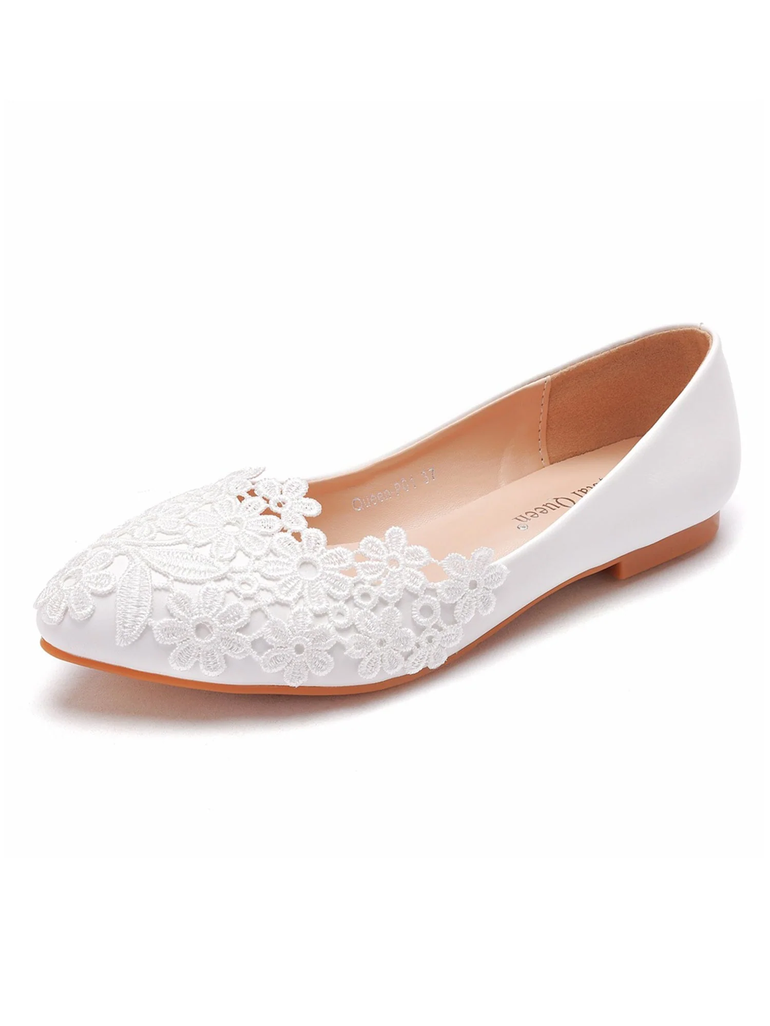 Hochzeits-Sneaker mit flachem Absatz und spitzer Spitze Brautschuhe - Image 4
