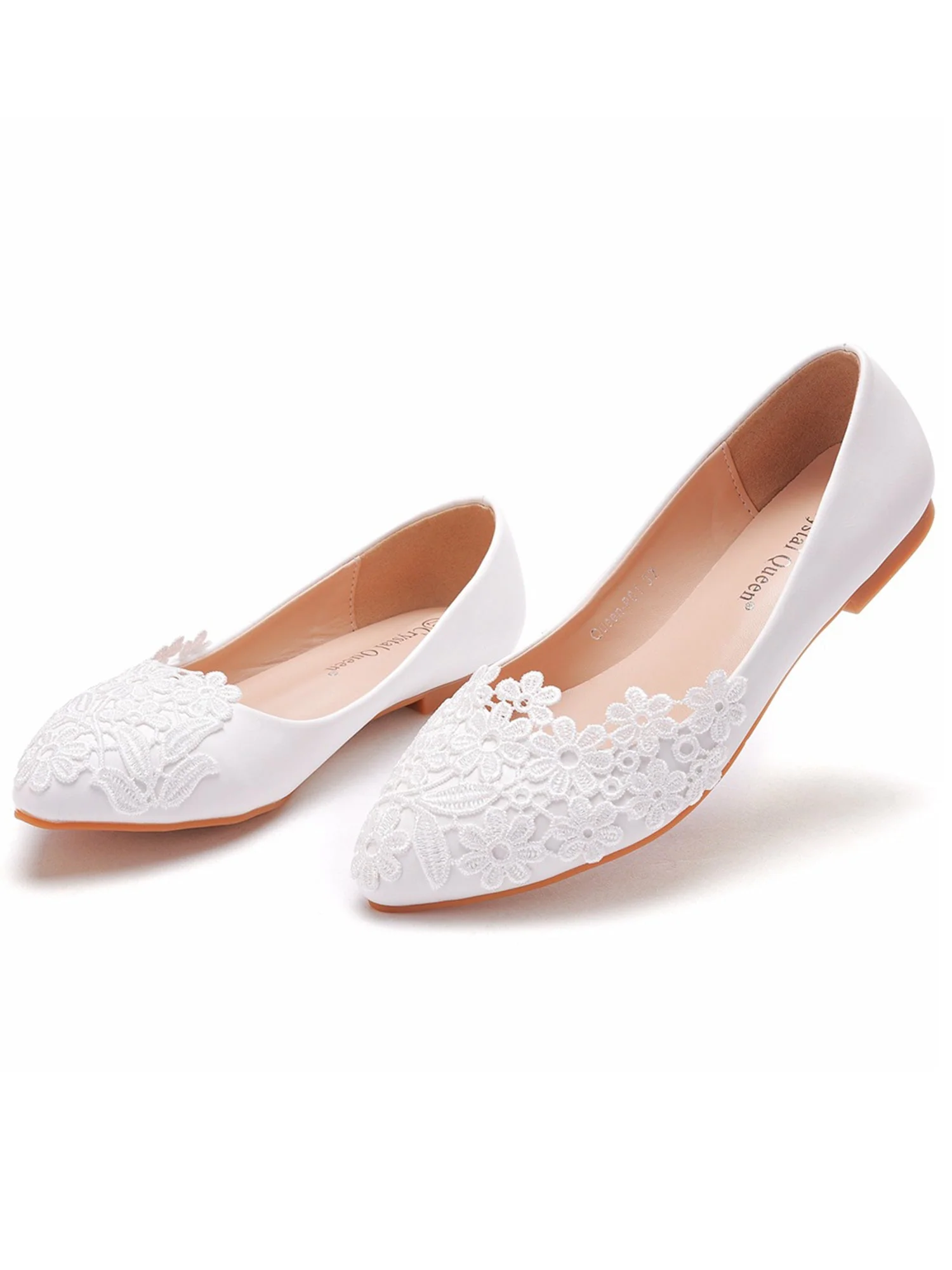 Hochzeits-Sneaker mit flachem Absatz und spitzer Spitze Brautschuhe - Image 5
