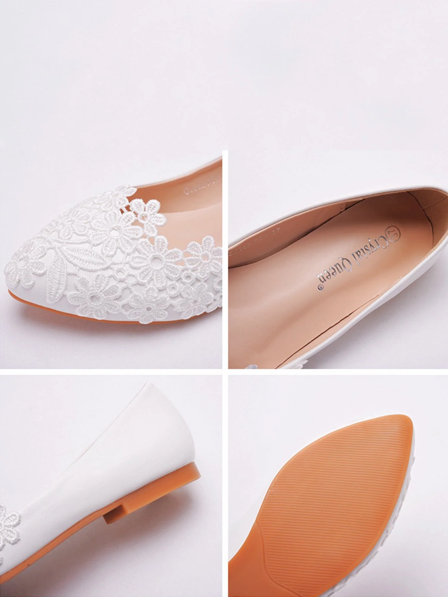 Hochzeits-Sneaker mit flachem Absatz und spitzer Spitze Brautschuhe - Image 9