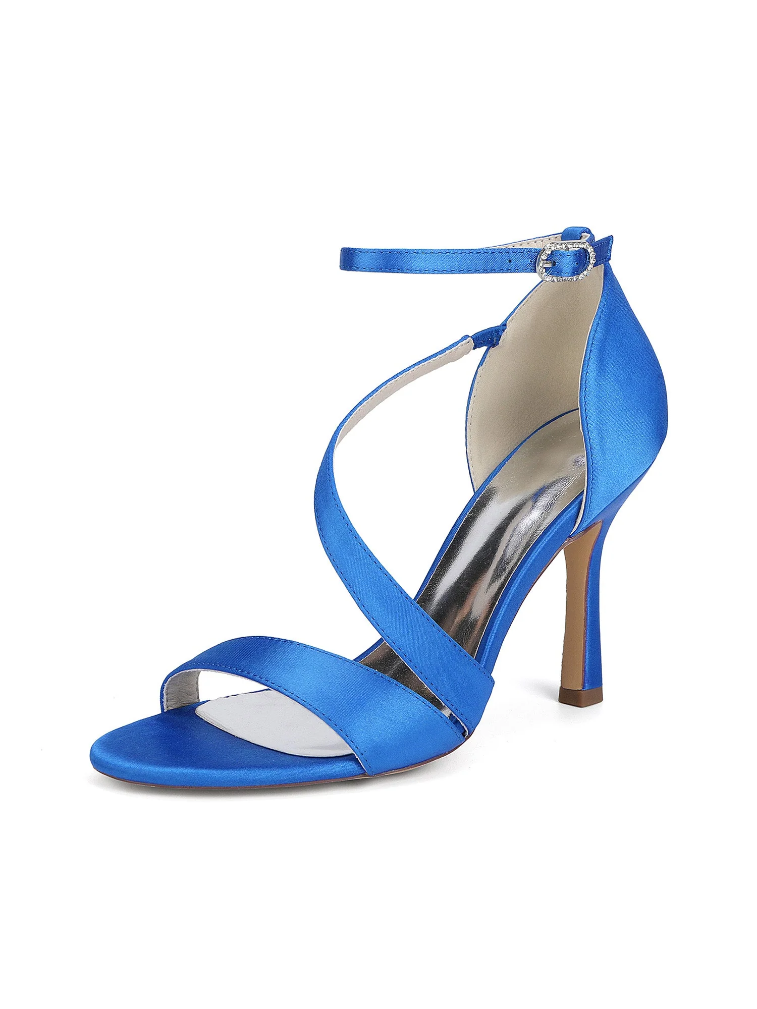 Knöchelriemen Satin Stiletto Sandalen - Image 12