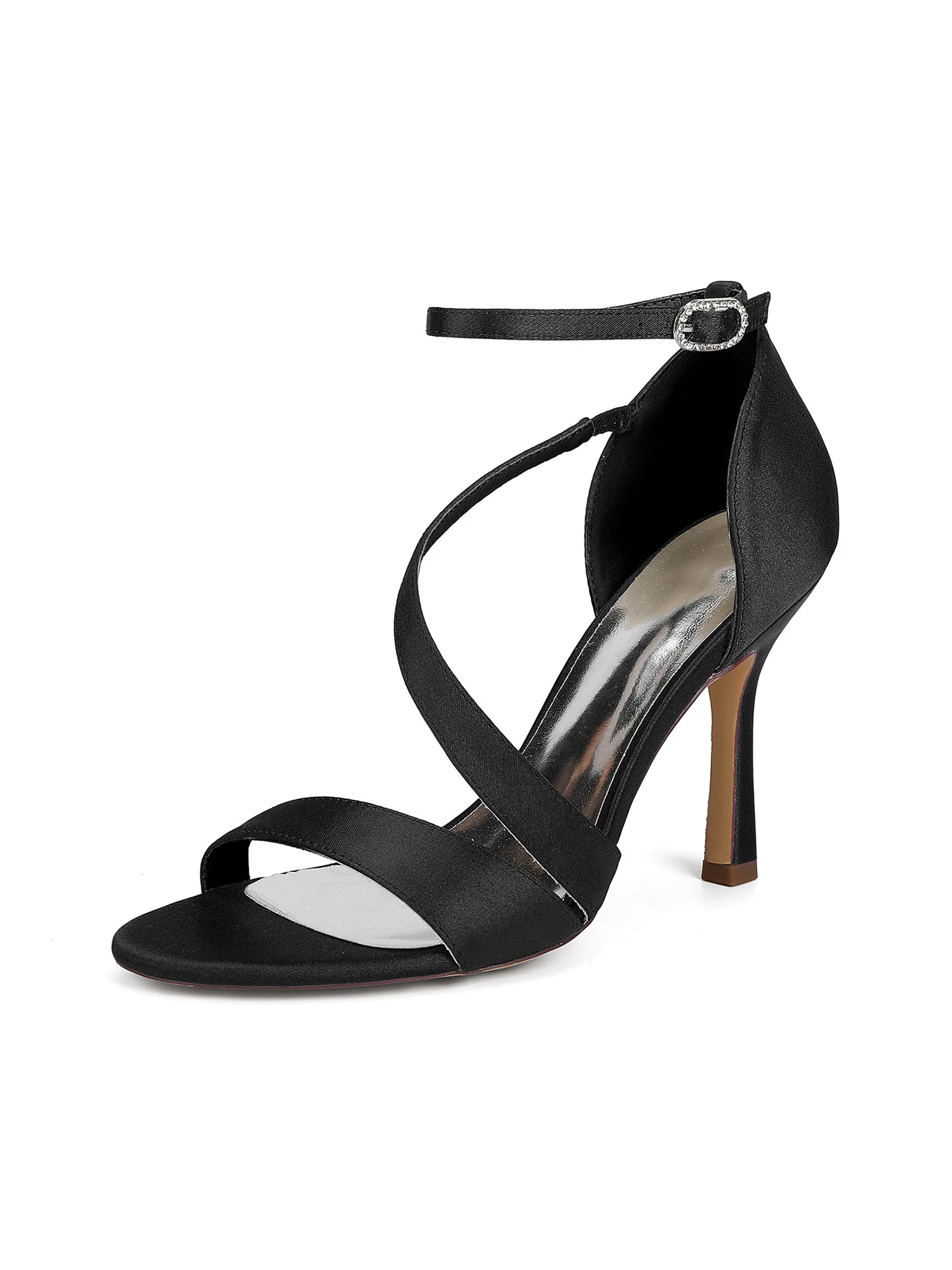 Knöchelriemen Satin Stiletto Sandalen - Image 6