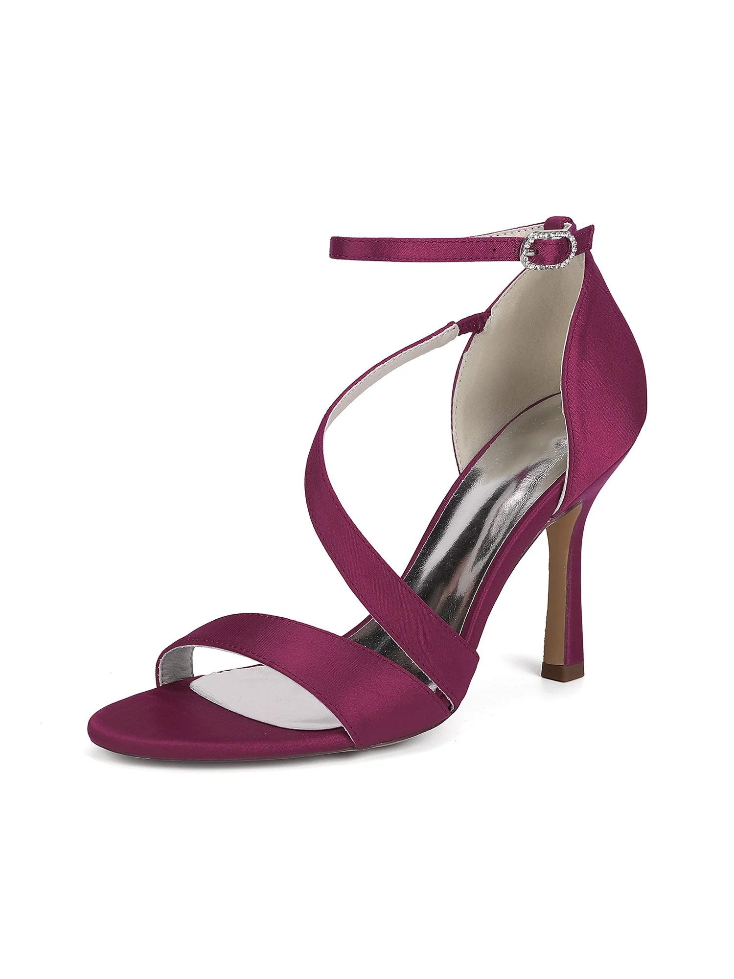 Knöchelriemen Satin Stiletto Sandalen - Image 7