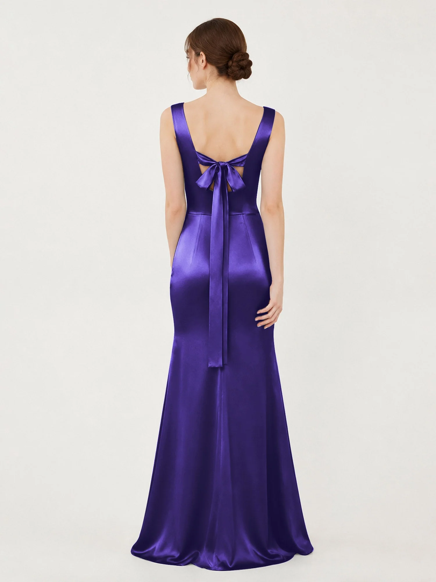 Satin Meerjungfrau Kleid mit Rückenschleife Regentschaft - Image 2