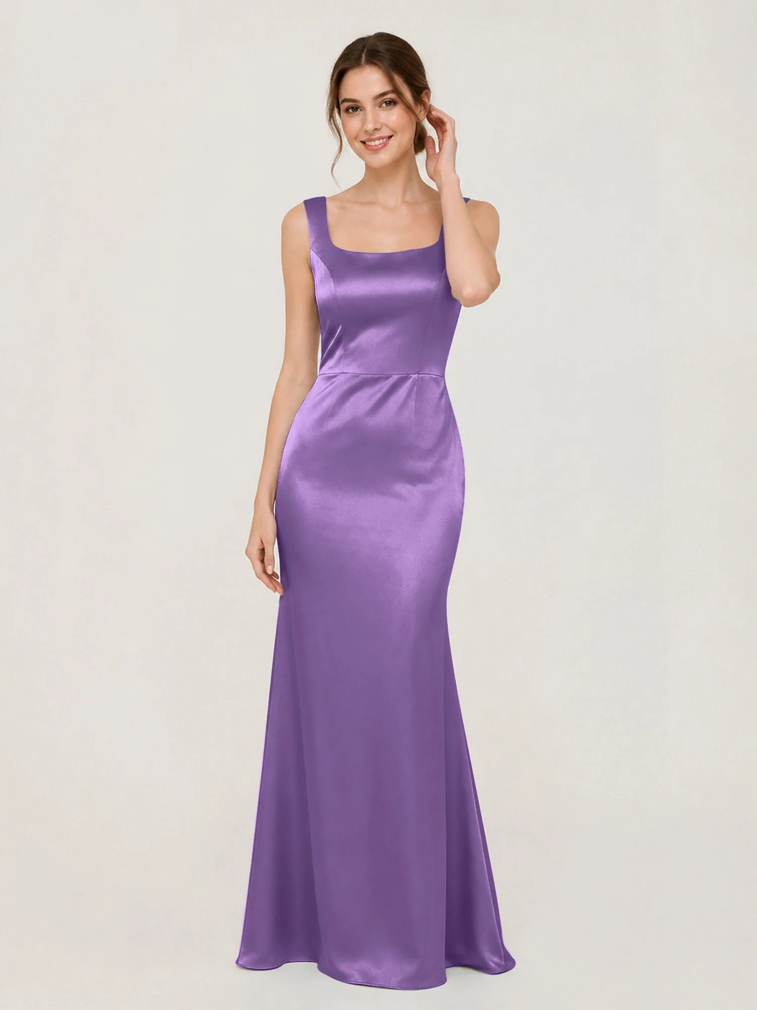 Satin Meerjungfrau Kleid mit Rückenschleife Tahiti