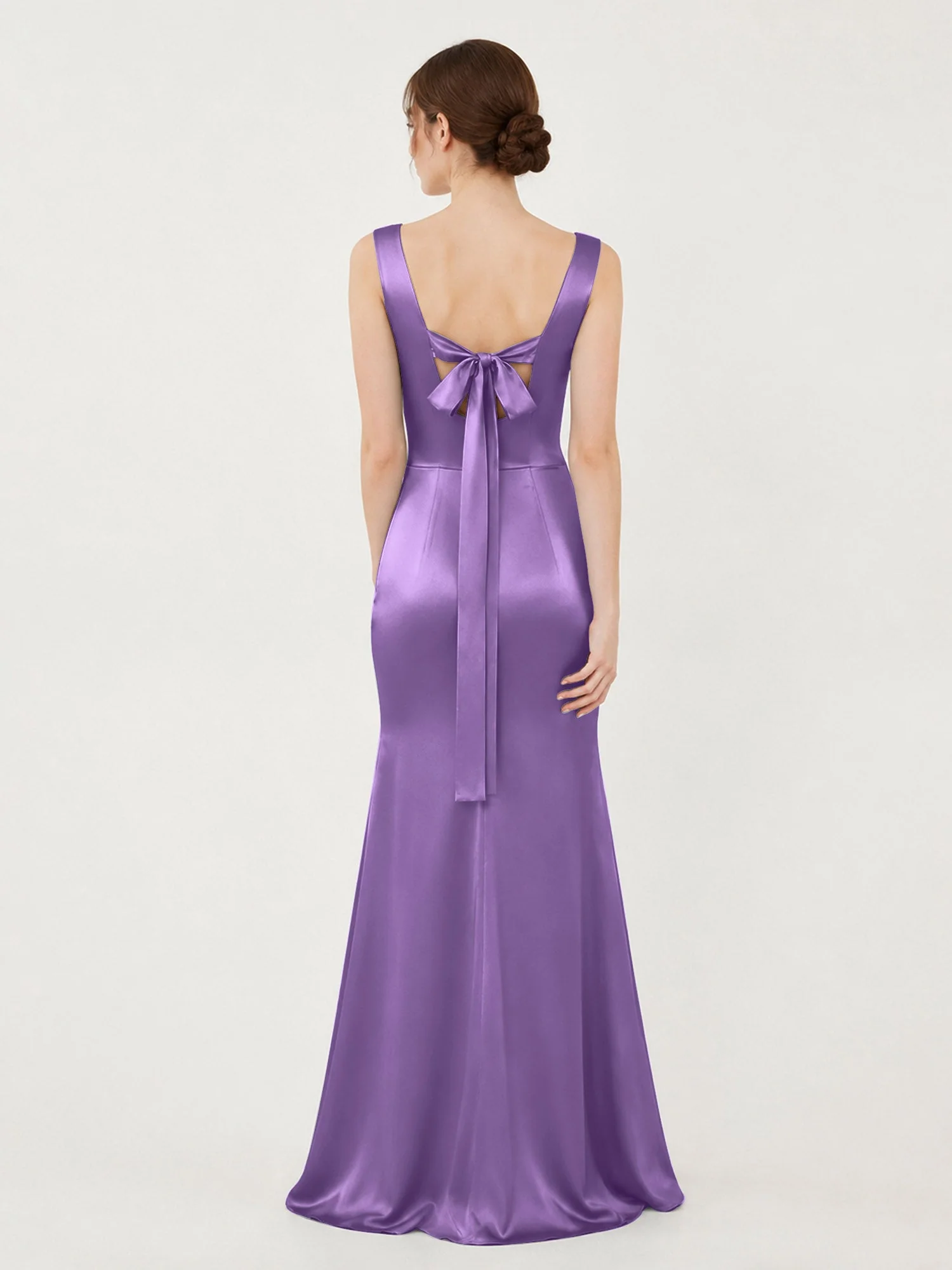 Satin Meerjungfrau Kleid mit Rückenschleife Tahiti - Image 2