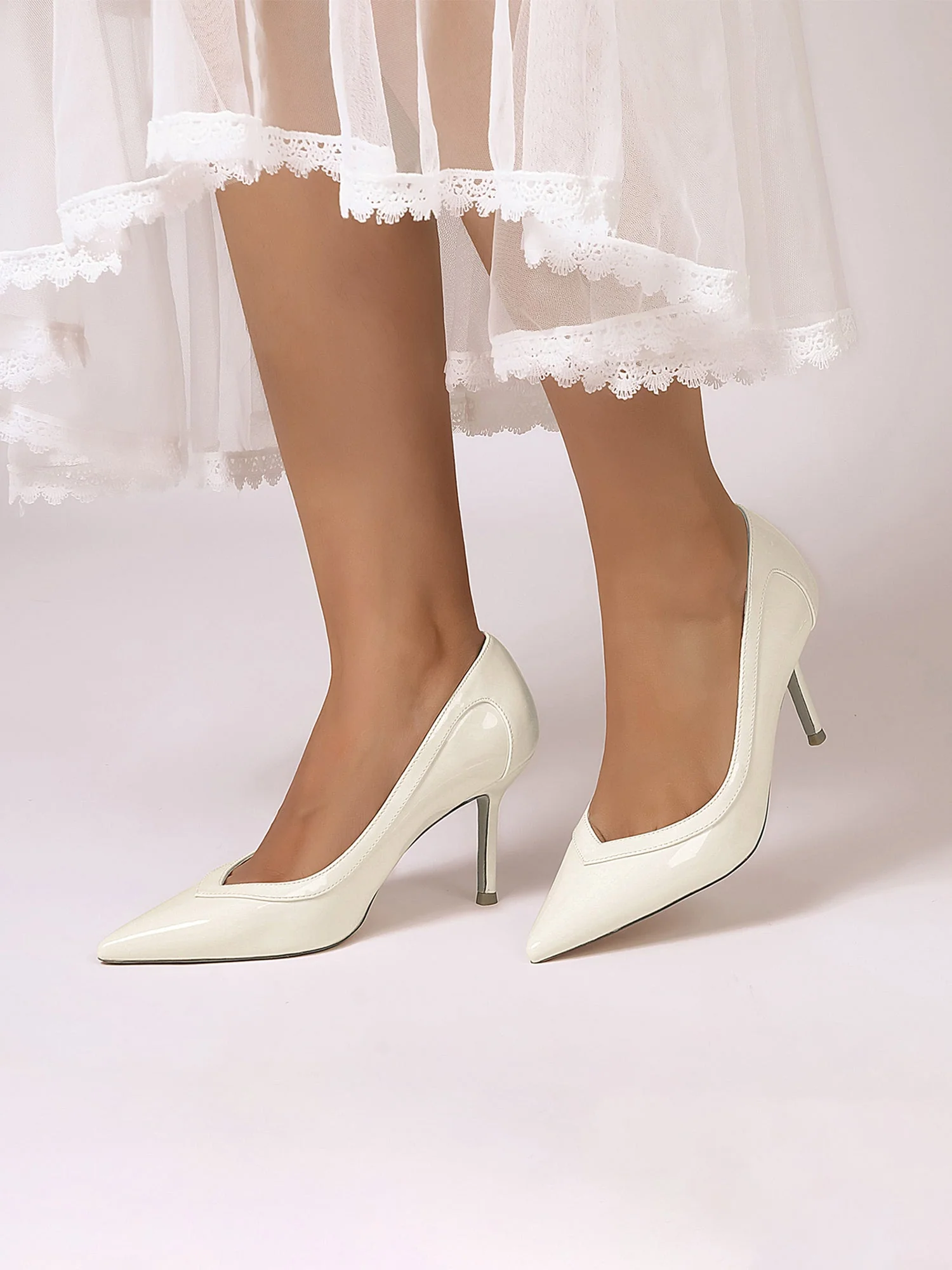 Luxuriöse Lederpumps mit spitzer Kappe - Image 2