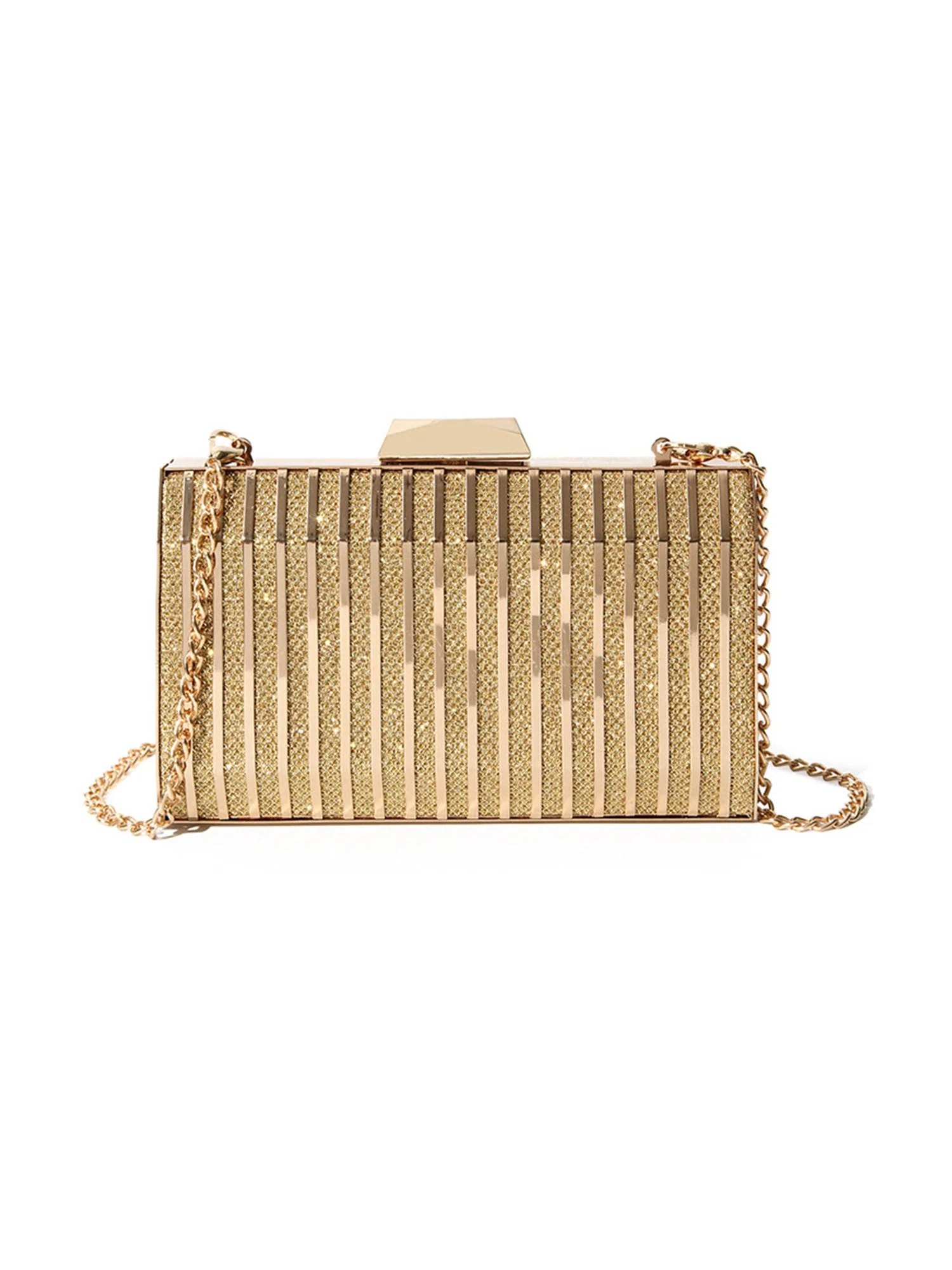 Metallische Abendtasche mit durchbrochenem Design - Image 6