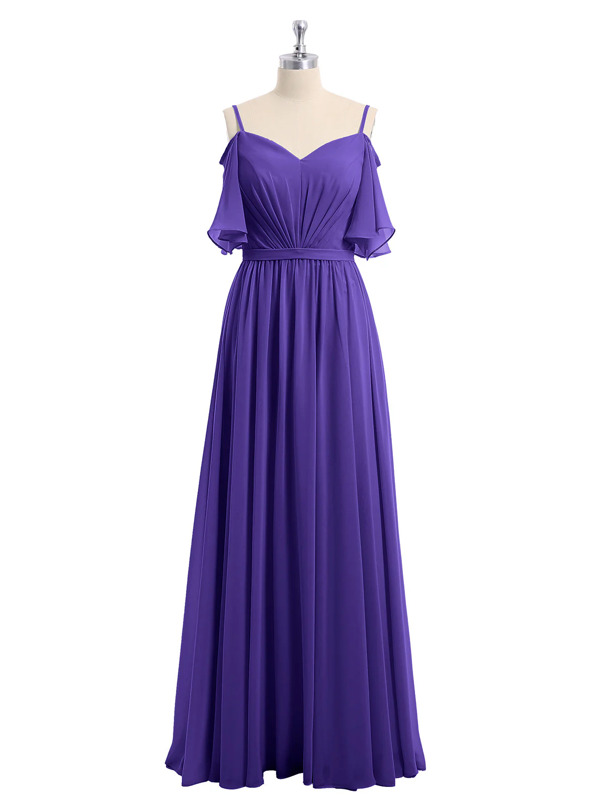 Off-The-Schulter Spaghetti Träger Chiffon Kleid Regentschaft - Image 4