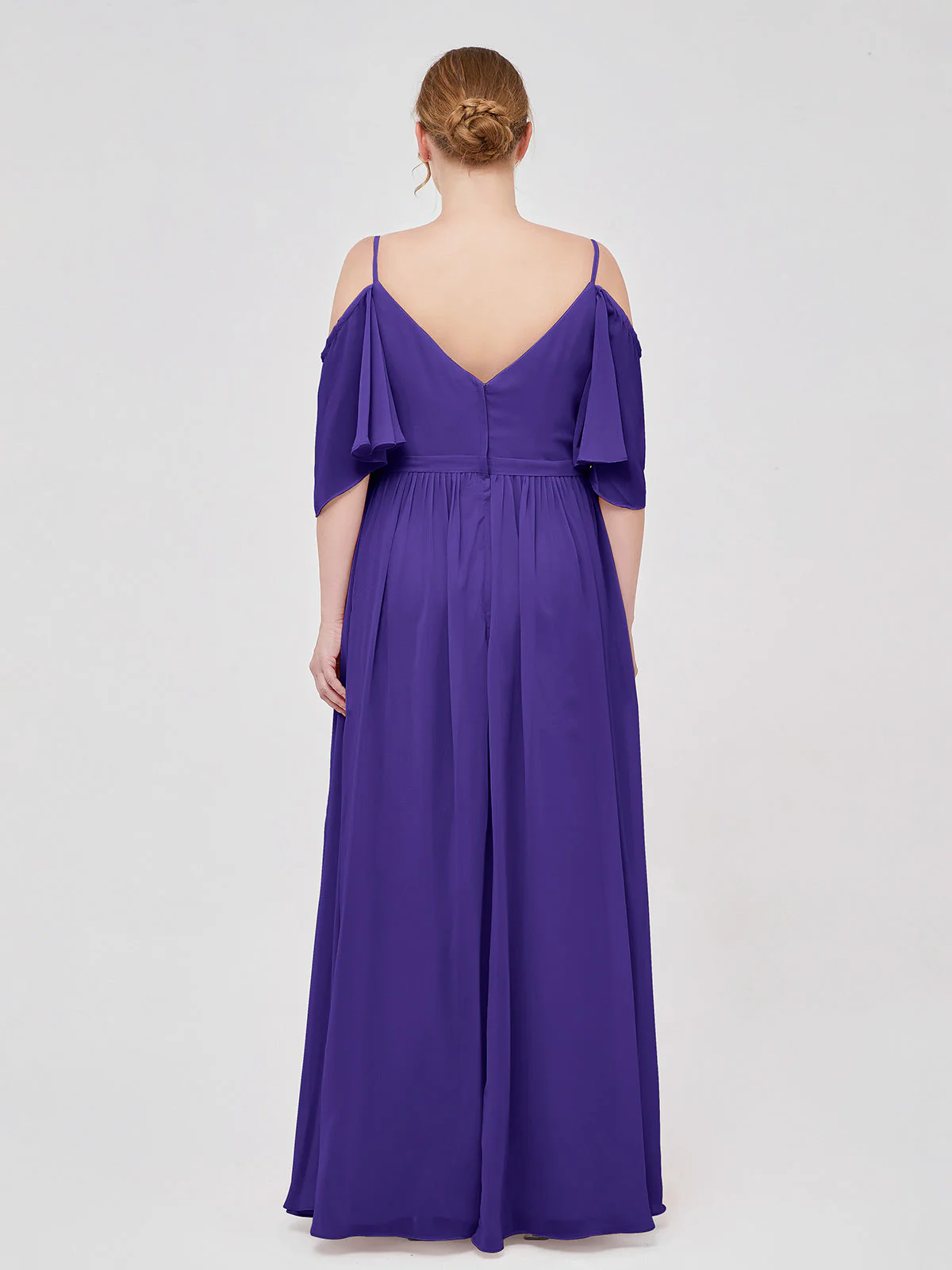 Off-The-Schulter Spaghetti Träger Chiffon Kleid Regentschaft - Image 8