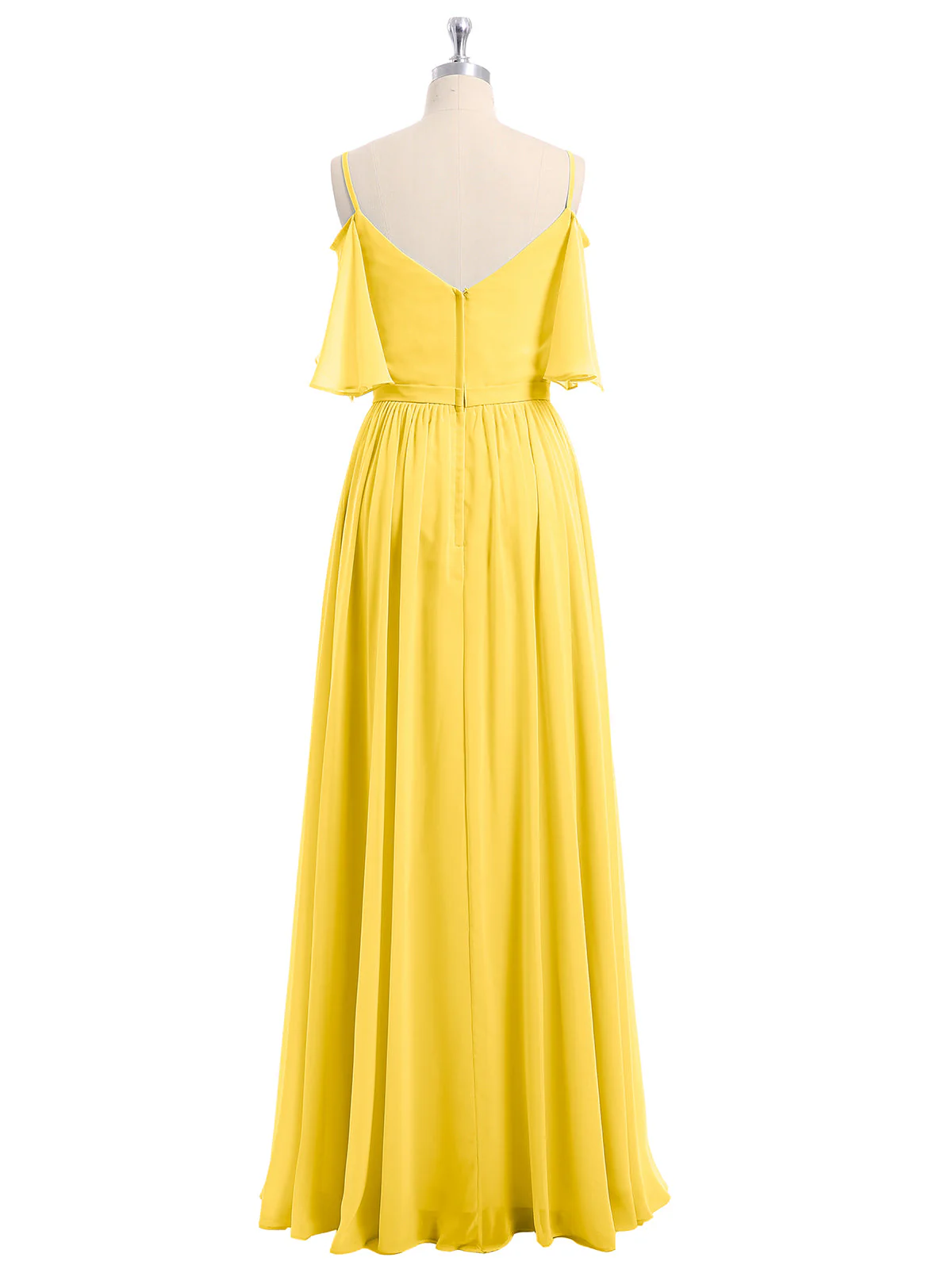 Off-The-Schulter Spaghetti Träger Chiffon Kleid Ringelblume - Image 5