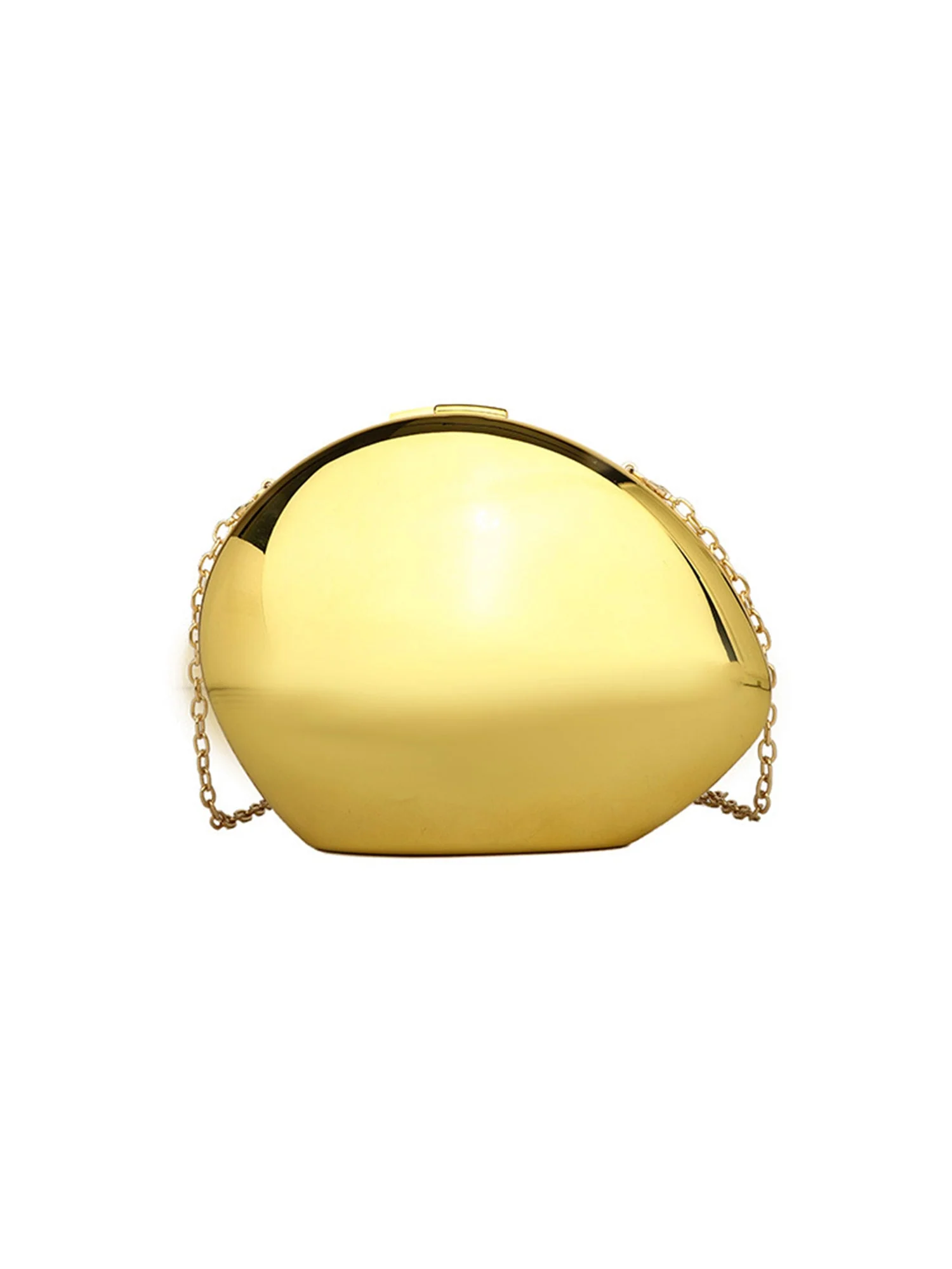 Ovale Acryl-Abendclutch mit Spiegeleffekt