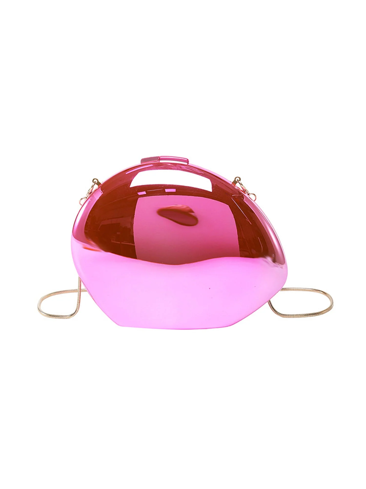 Ovale Acryl-Abendclutch mit Spiegeleffekt - Image 9