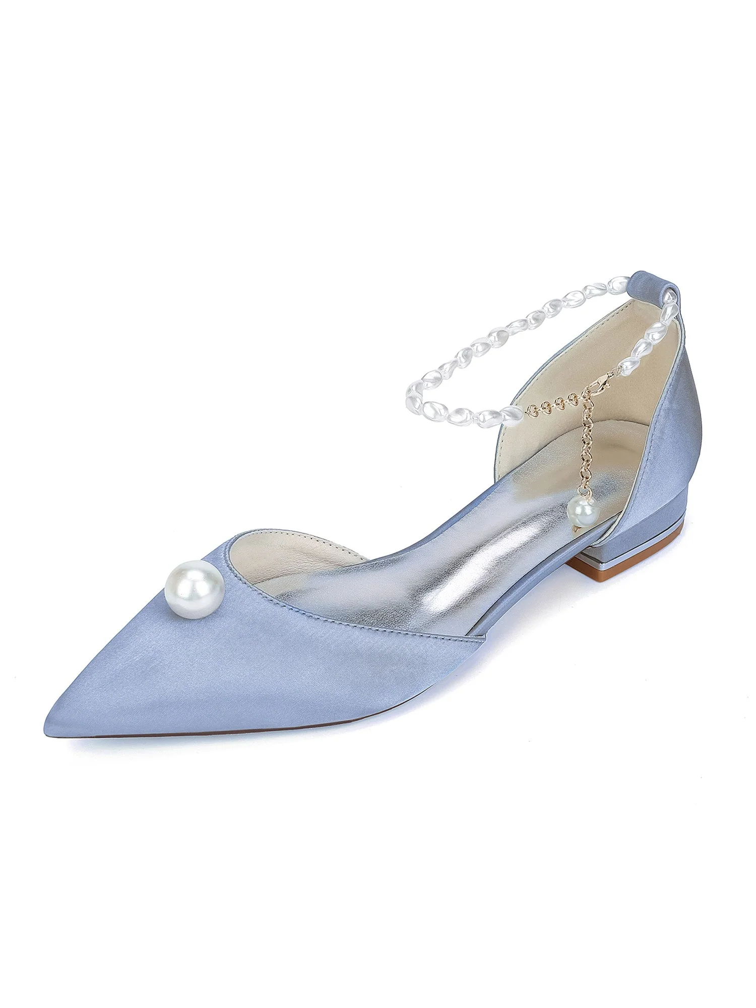 Perlen Knöchelriemen Spitzenschuh Damen Flats - Image 10