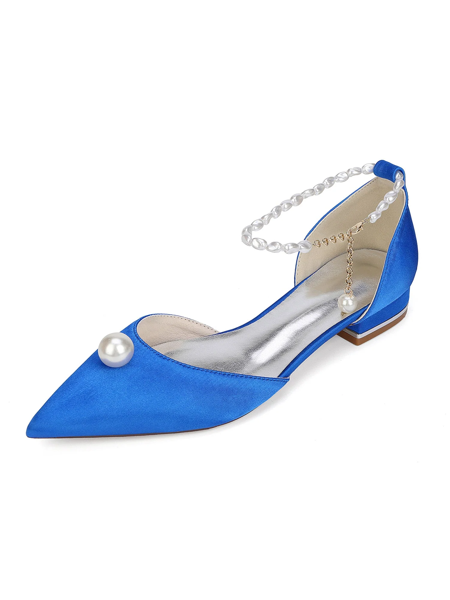 Perlen Knöchelriemen Spitzenschuh Damen Flats - Image 11