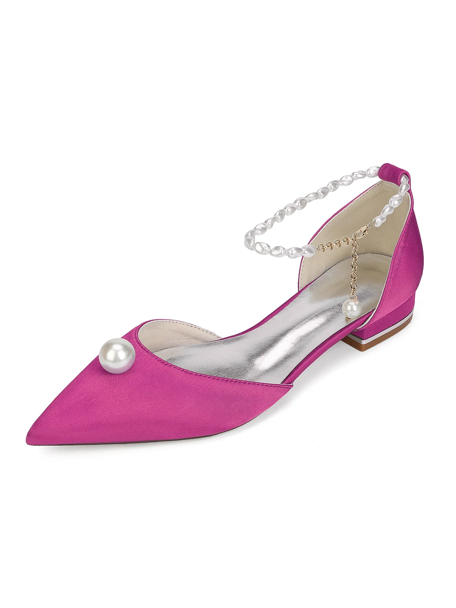 Perlen Knöchelriemen Spitzenschuh Damen Flats - Image 12