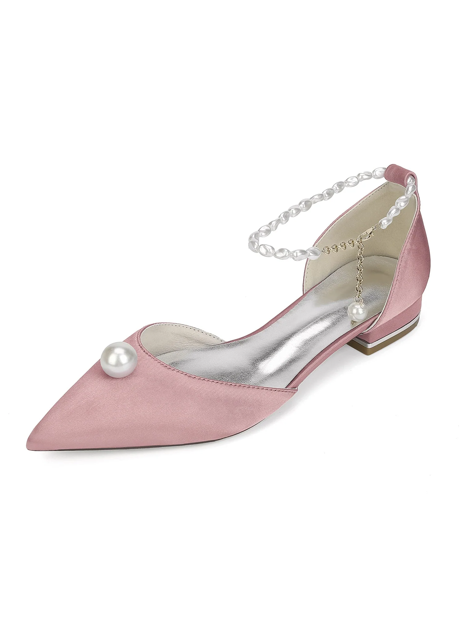 Perlen Knöchelriemen Spitzenschuh Damen Flats - Image 13