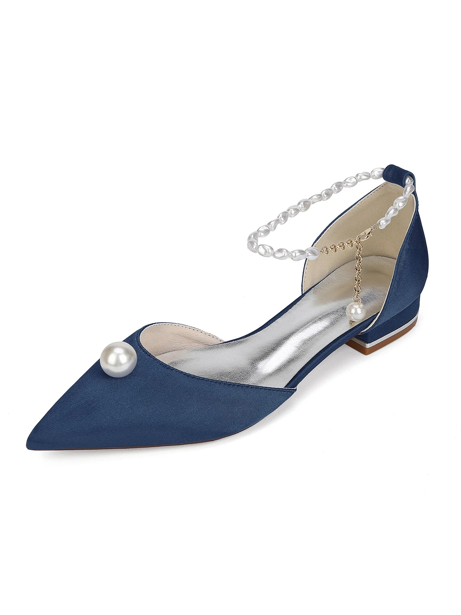 Perlen Knöchelriemen Spitzenschuh Damen Flats - Image 14