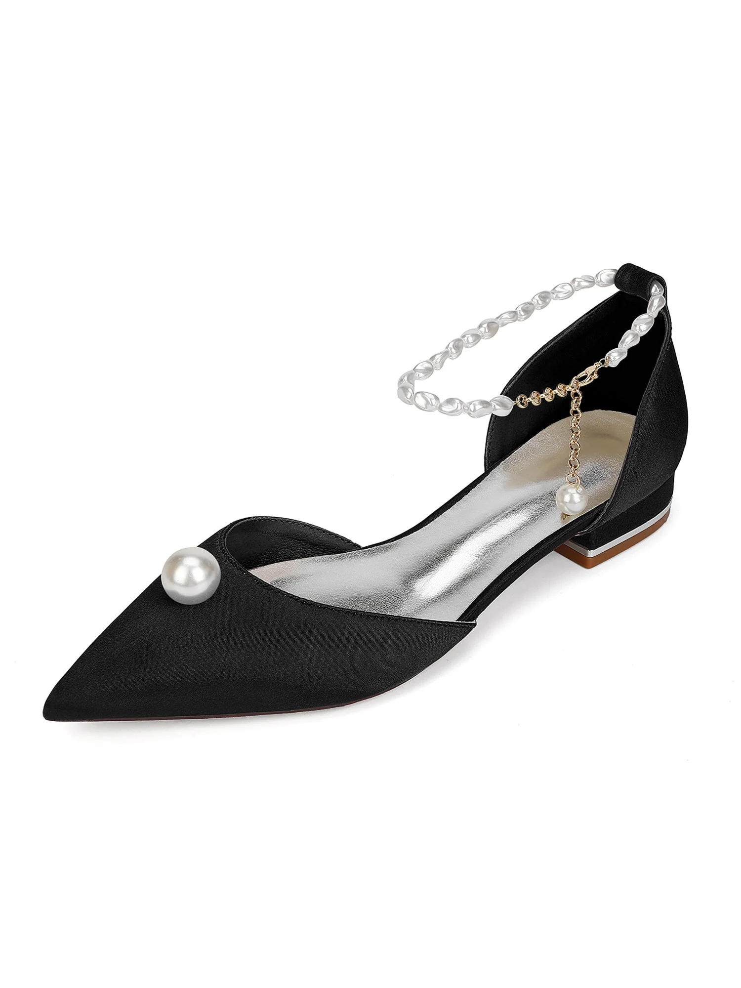Perlen Knöchelriemen Spitzenschuh Damen Flats - Image 6