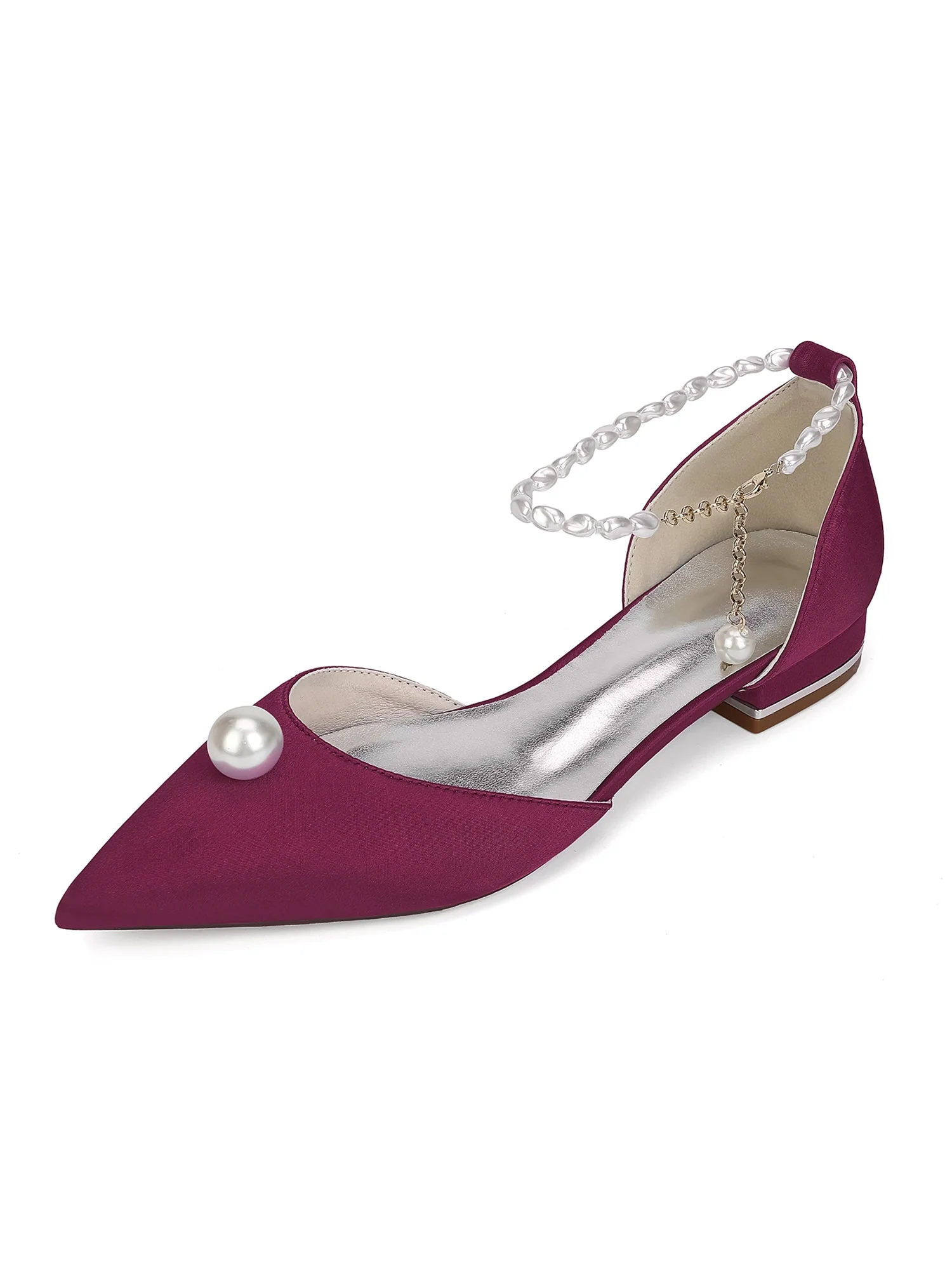 Perlen Knöchelriemen Spitzenschuh Damen Flats - Image 7
